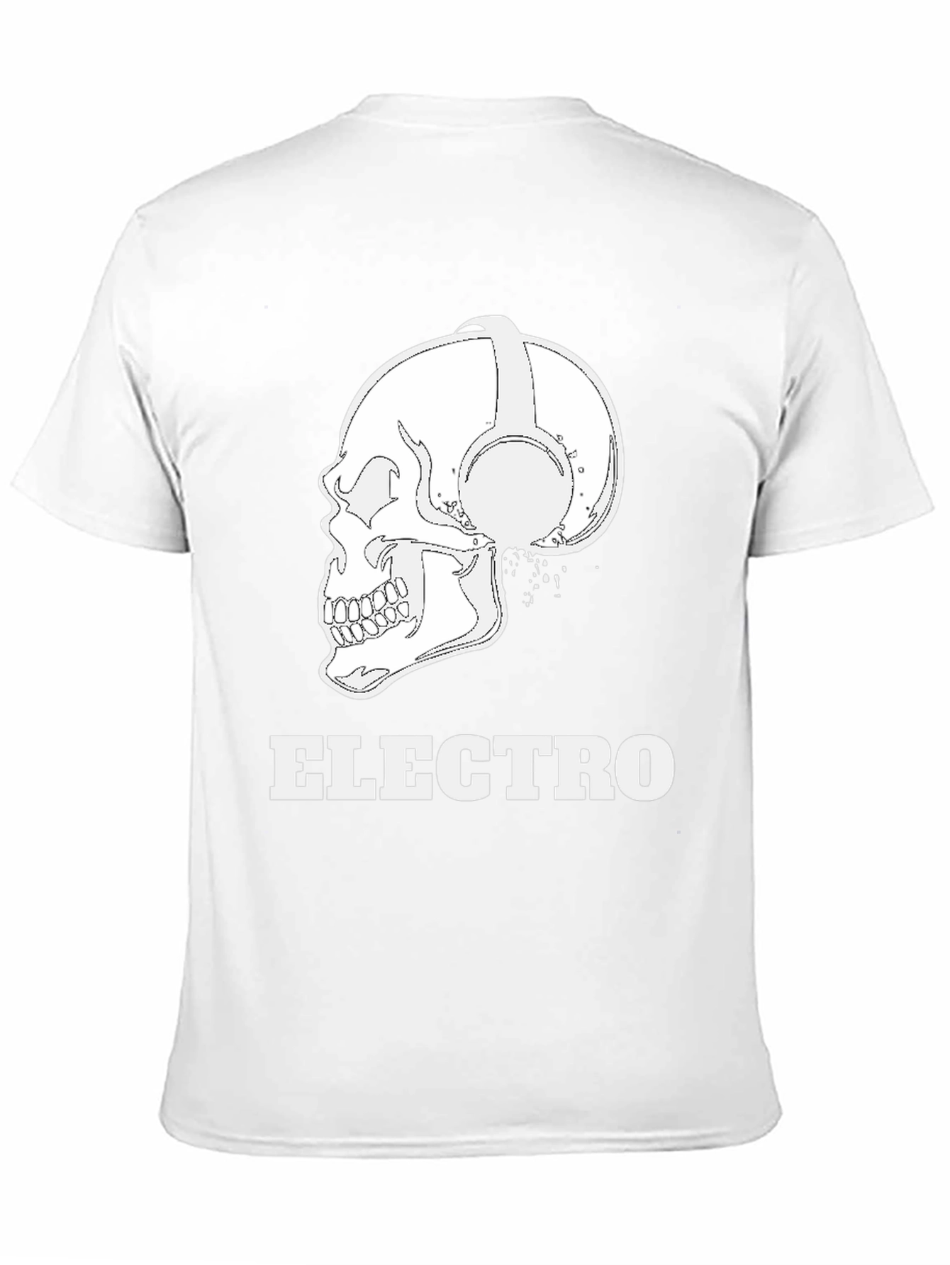 Black Electro Skull Graphic Tee view 11
