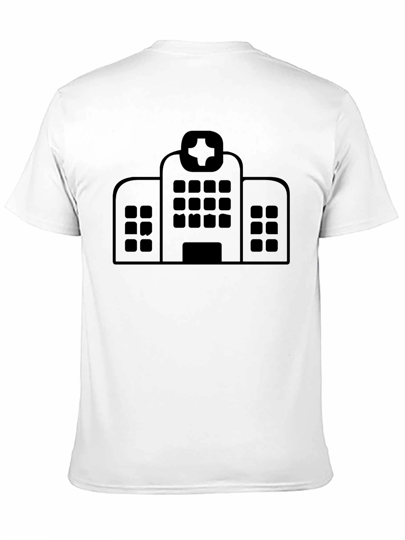 Black Hospital Graphic Tee - Classic Black Cotton T-Shirt view 11