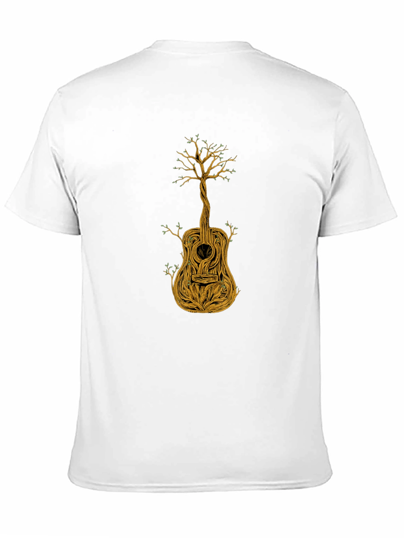 Black Guitar Tree Graphic Tee - Black Cotton Blend view 11