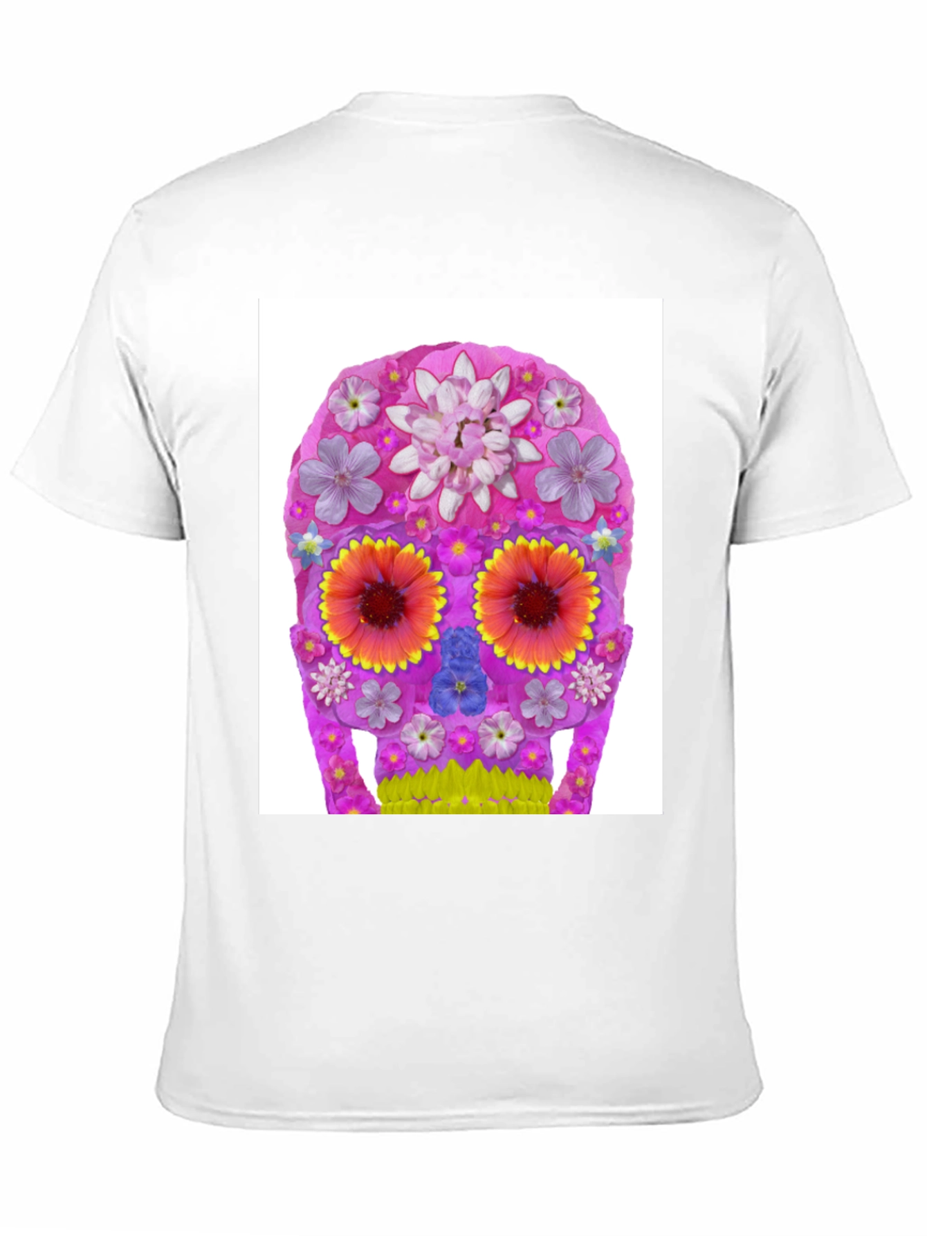 Black Floral Sugar Skull Graphic T-Shirt view 11