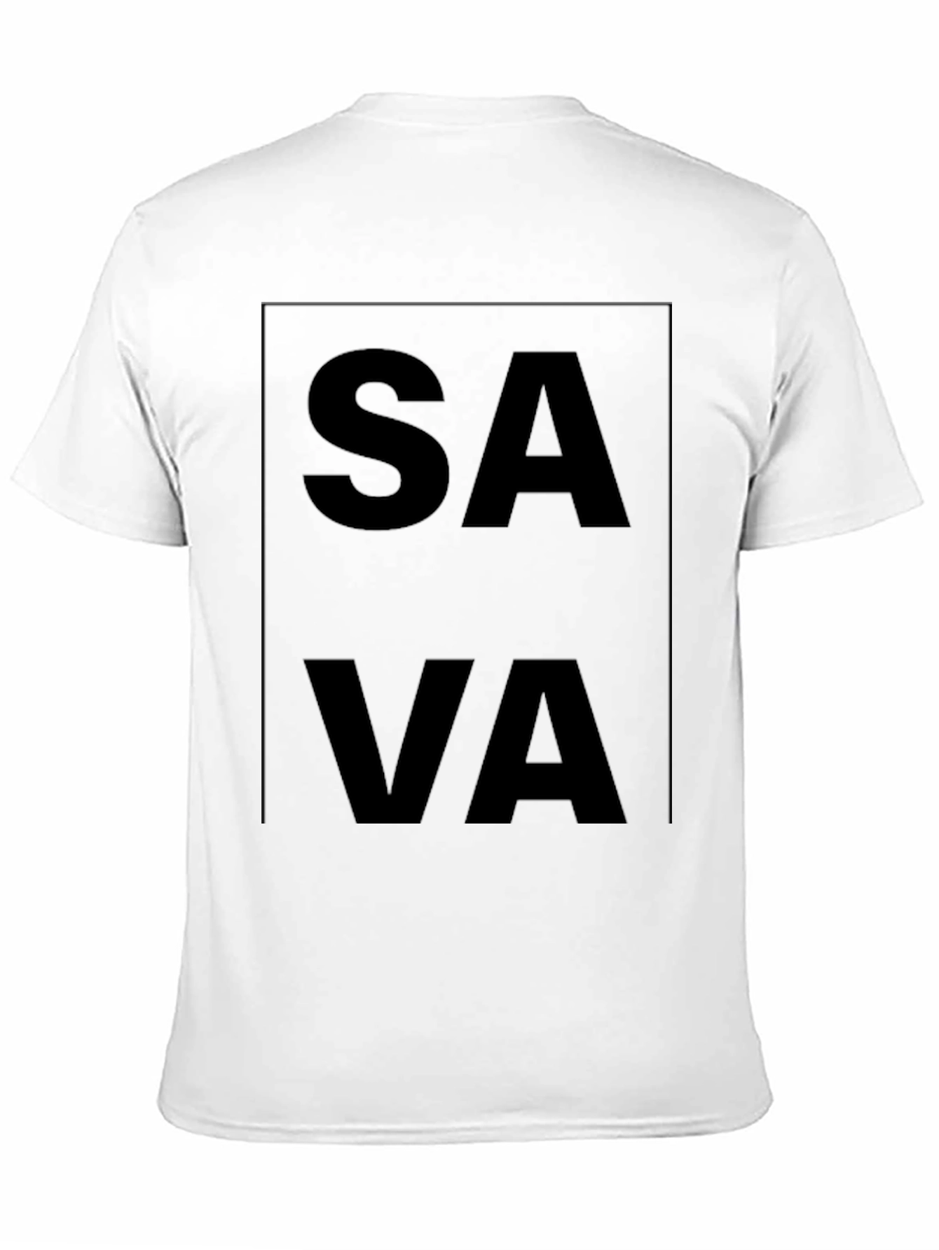 Black SAVA Graphic Tee - Modern Black T-Shirt view 11