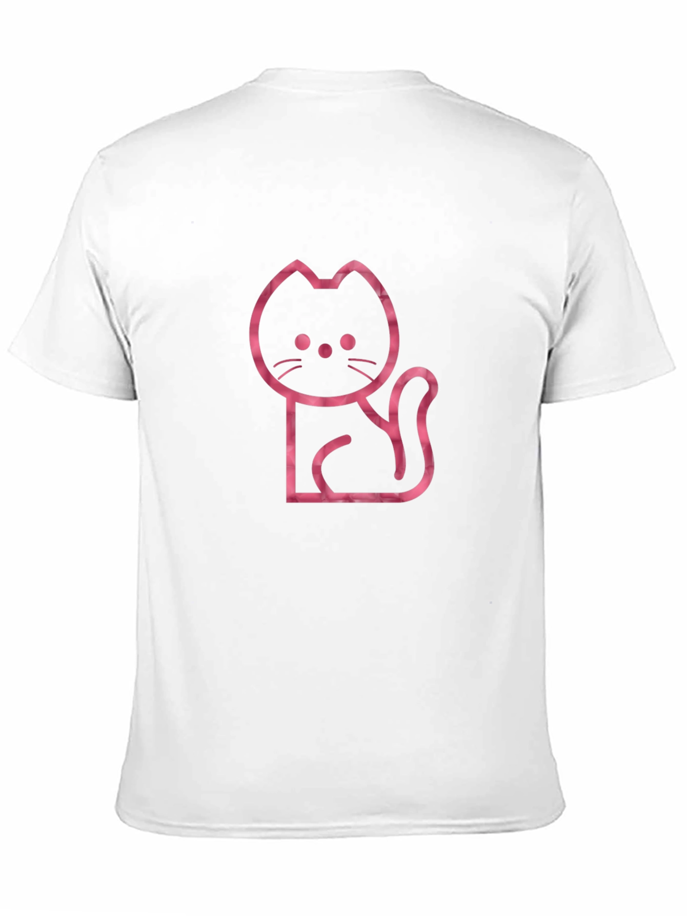 Black Cool Cat Outline Graphic Tee - Black view 11