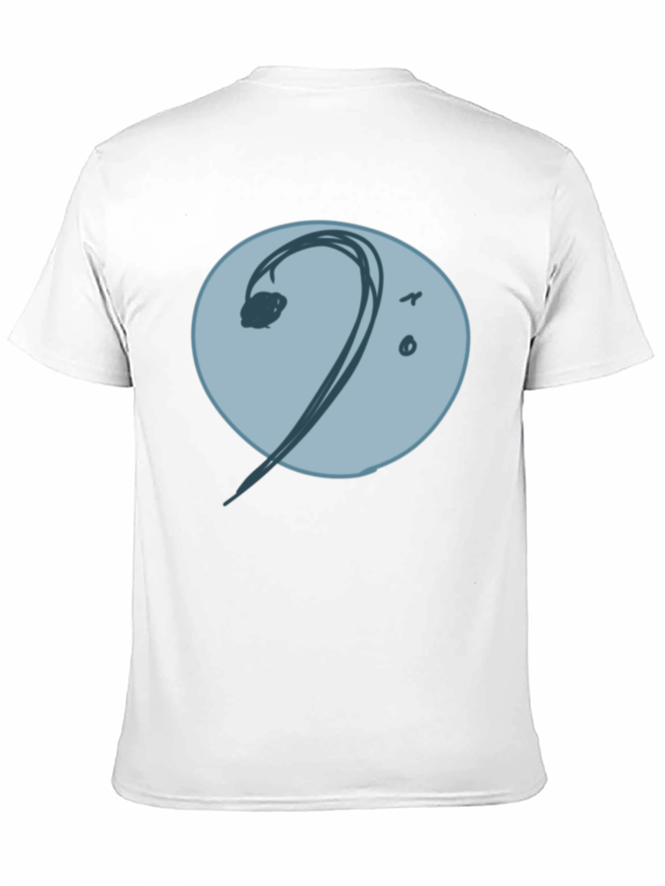 Black Abstract Wave Graphic Black T-Shirt view 11