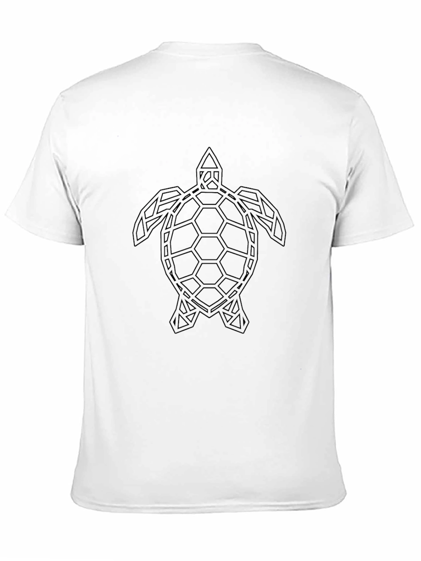 Black Geometric Turtle Graphic Tee - Stylish Black T-Shirt view 11