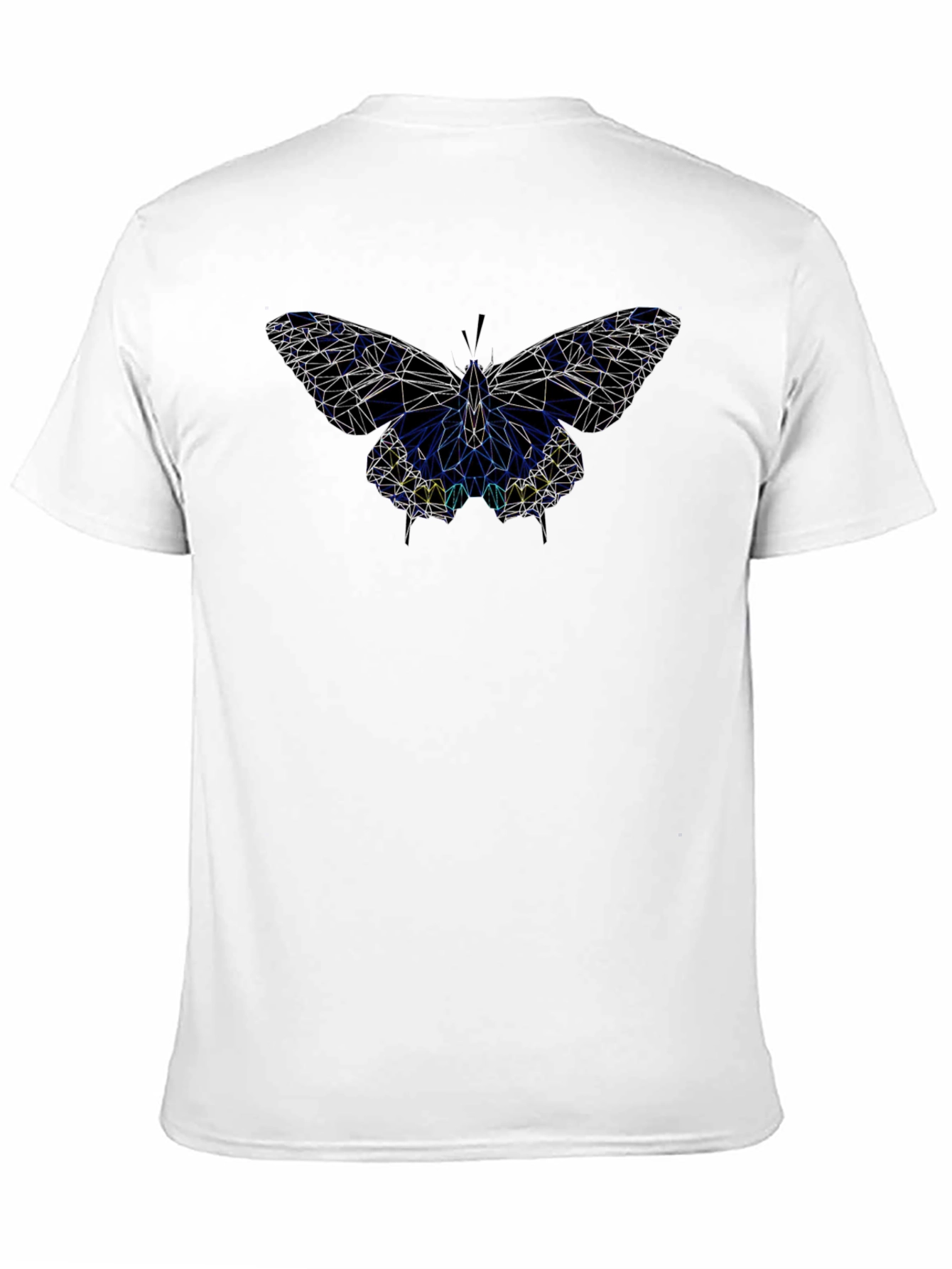 Black Geometric Butterfly Black T-Shirt view 11