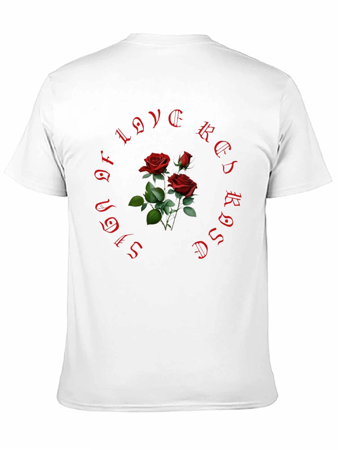 Black Red Roses of Love Black T-Shirt view 11