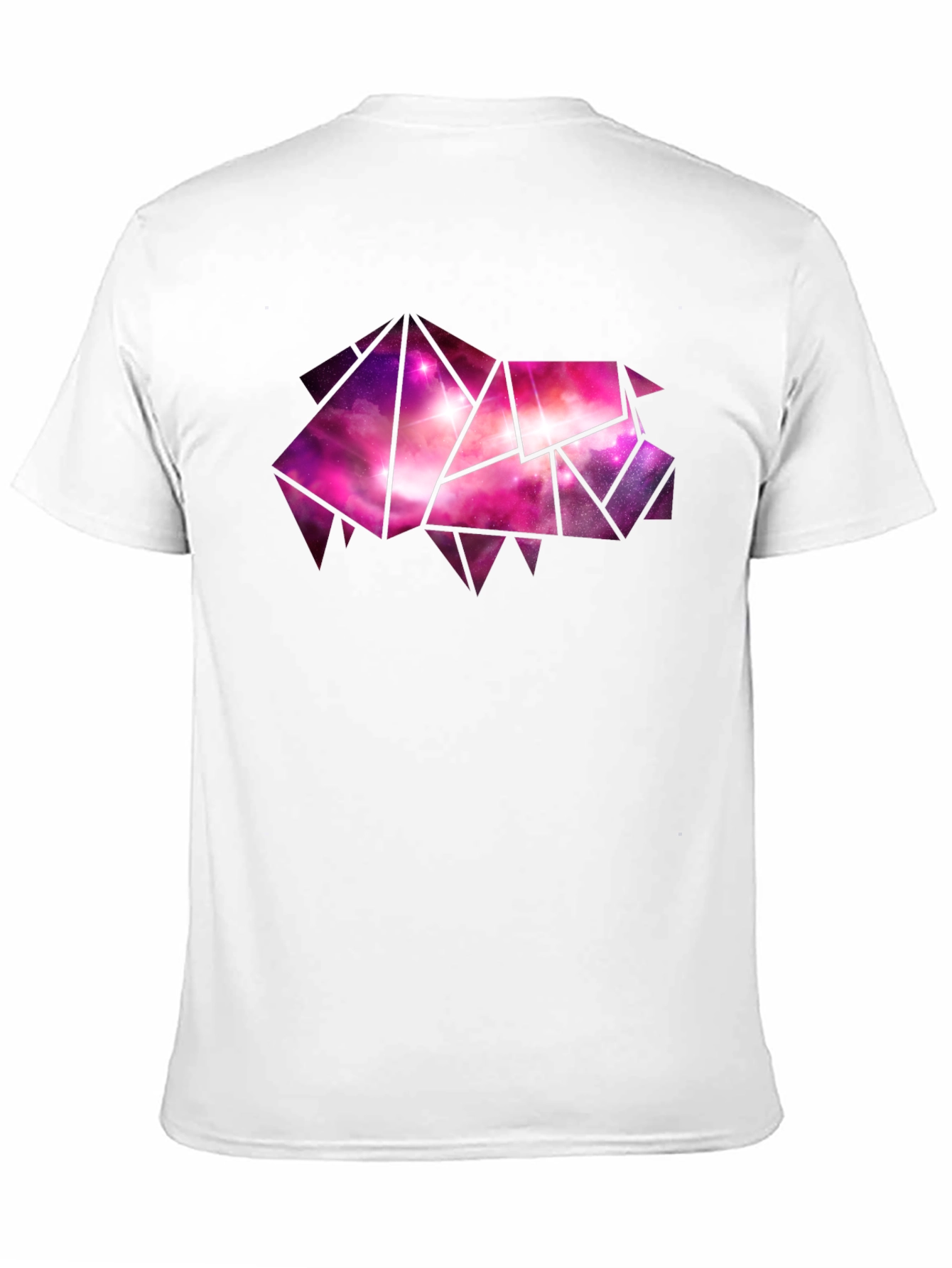 Black Geometric Galaxy Pig Tee - Stylish Black Cotton T-Shirt view 11