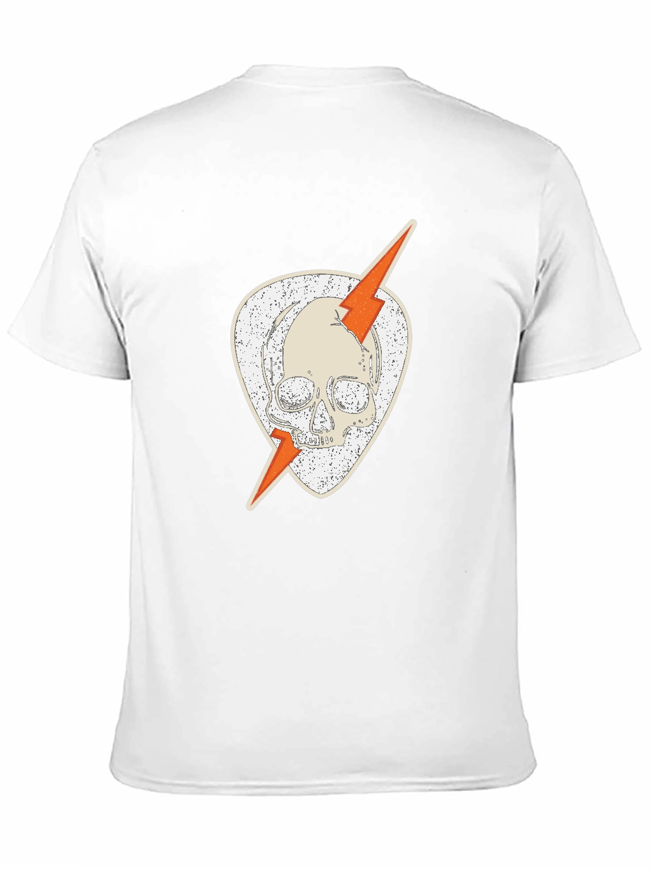 Black Skull & Lightning Black Graphic Tee view 11