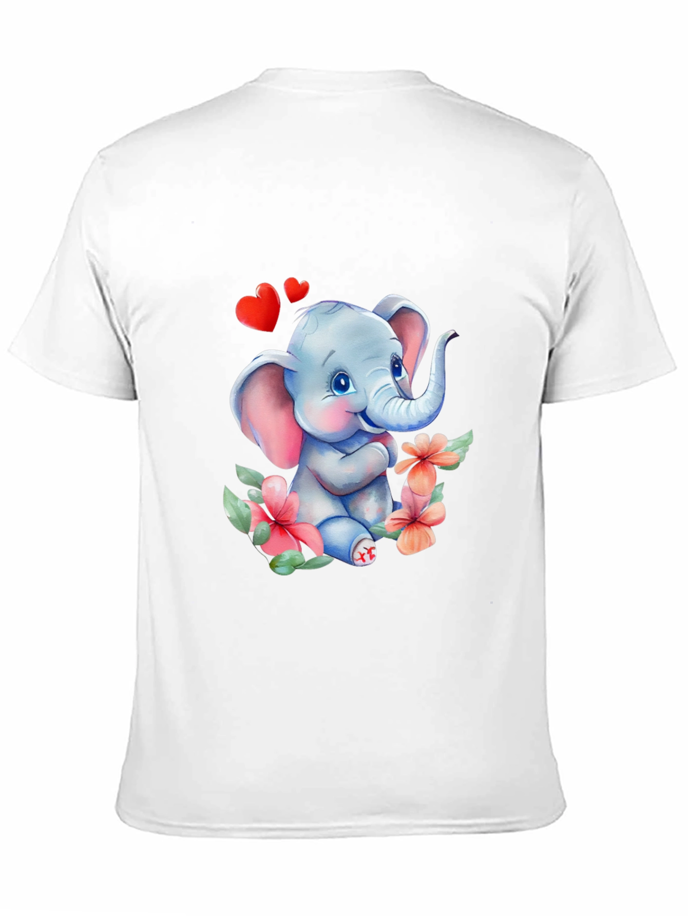Black Cute Elephant Love Tee - Soft Cotton Blend view 11