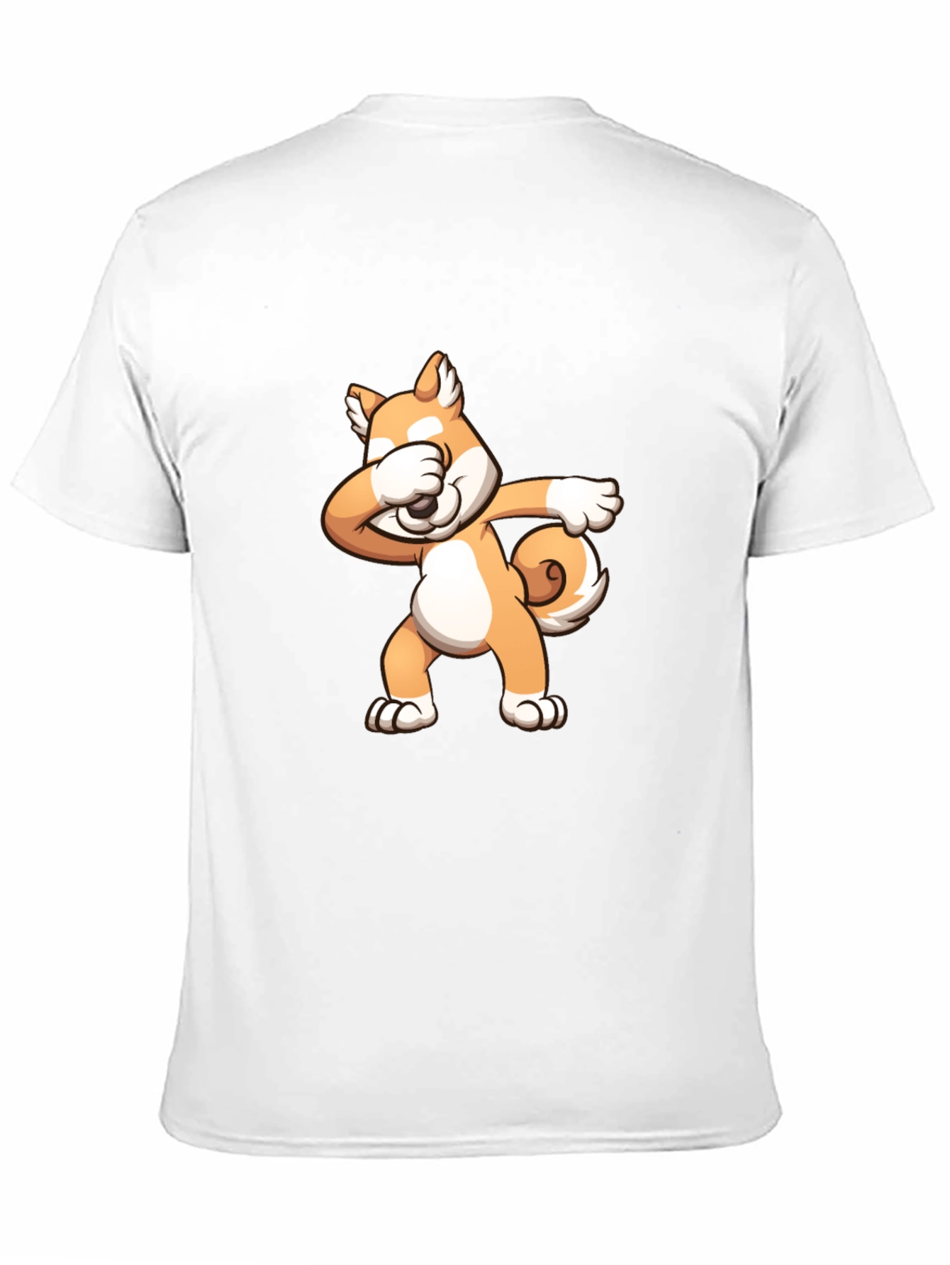 Black Dabbing Shiba Inu Black T-Shirt view 11