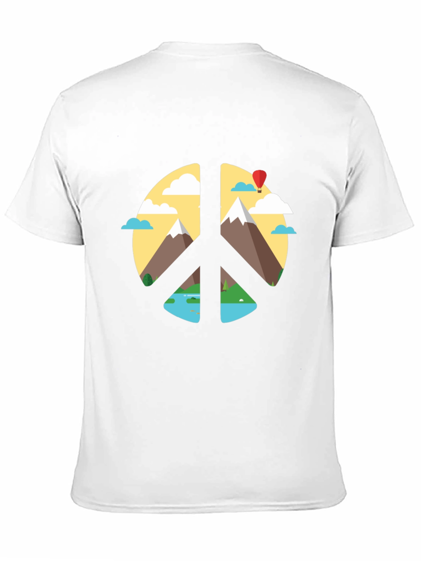 Black Peace Sign Nature Graphic T-Shirt view 11