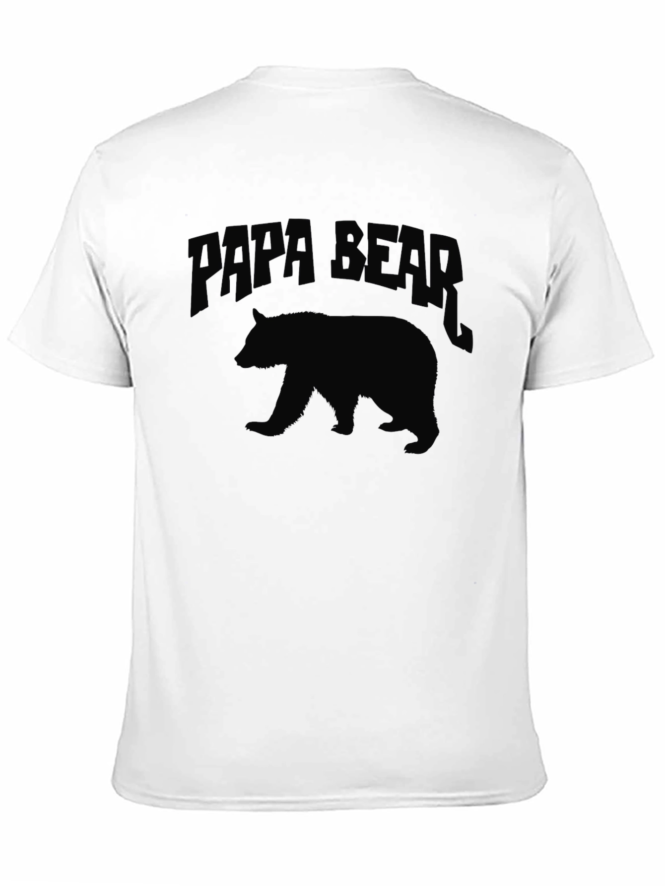 Black Papa Bear Graphic T-Shirt - Black Crew Neck Tee view 11