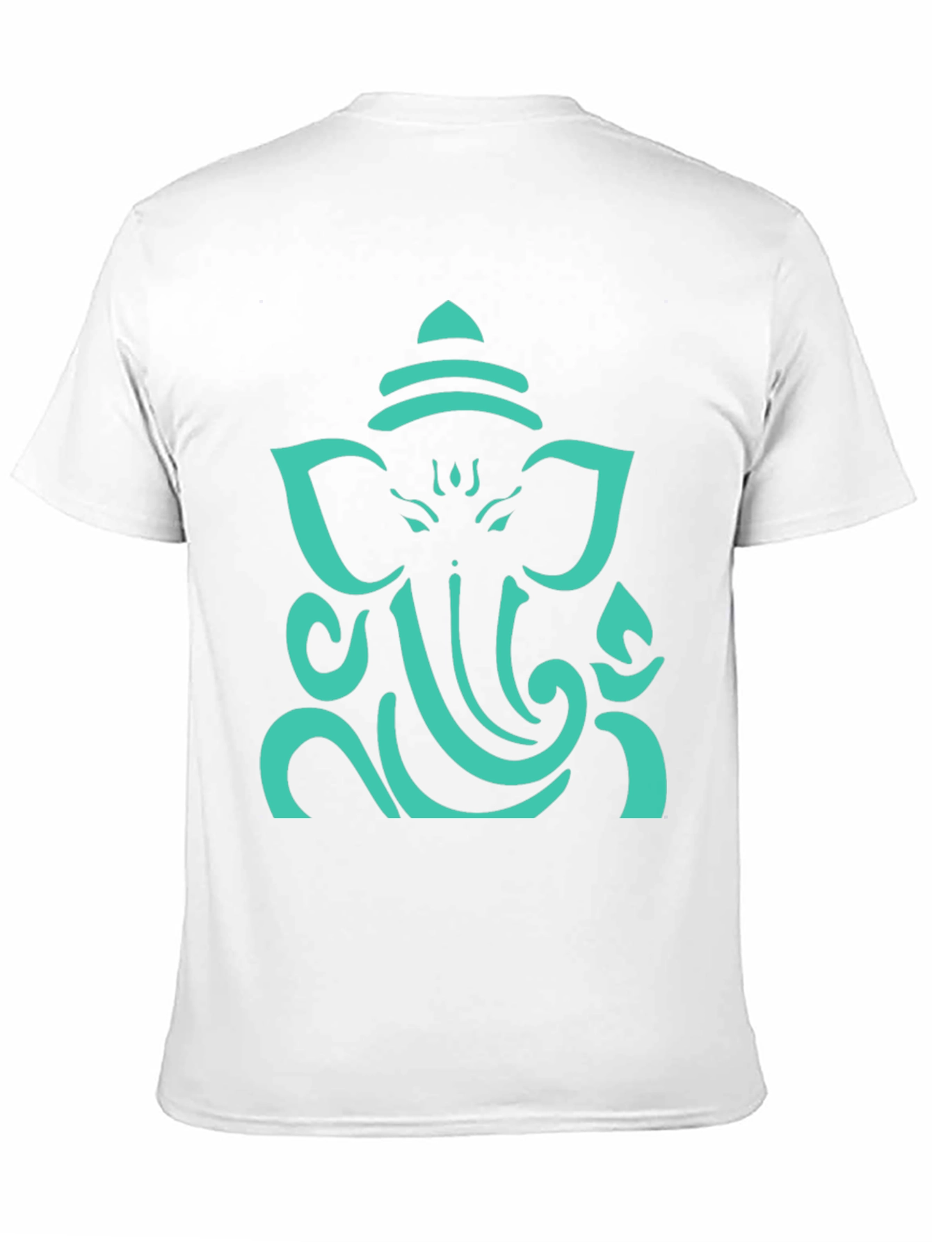 Black Ganesh Graphic Tee - Black Cotton Blend T-Shirt view 11