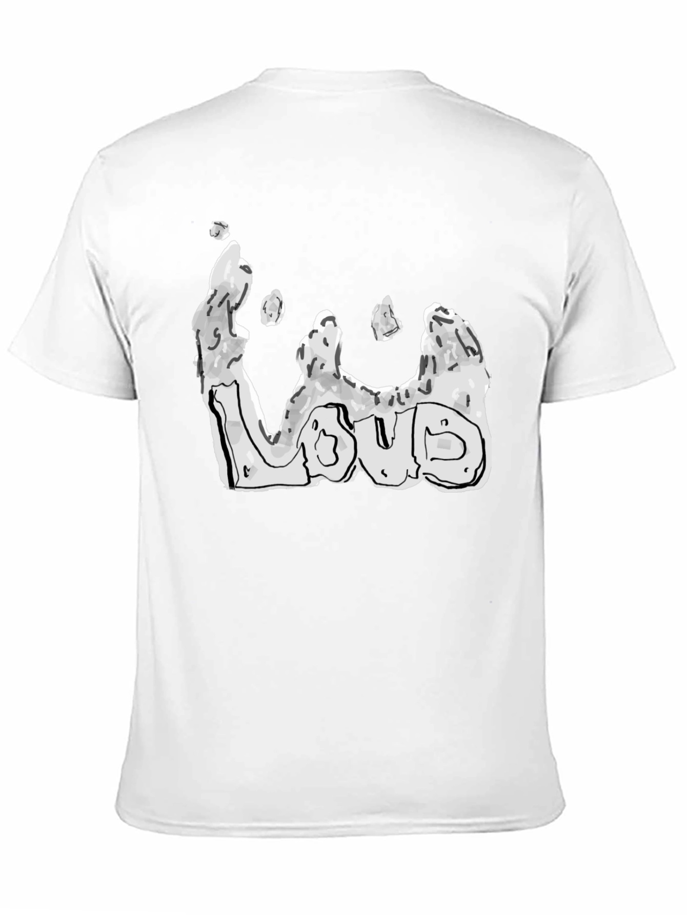 Black Abstract Loud Graphic Tee - Black Cotton Blend view 11