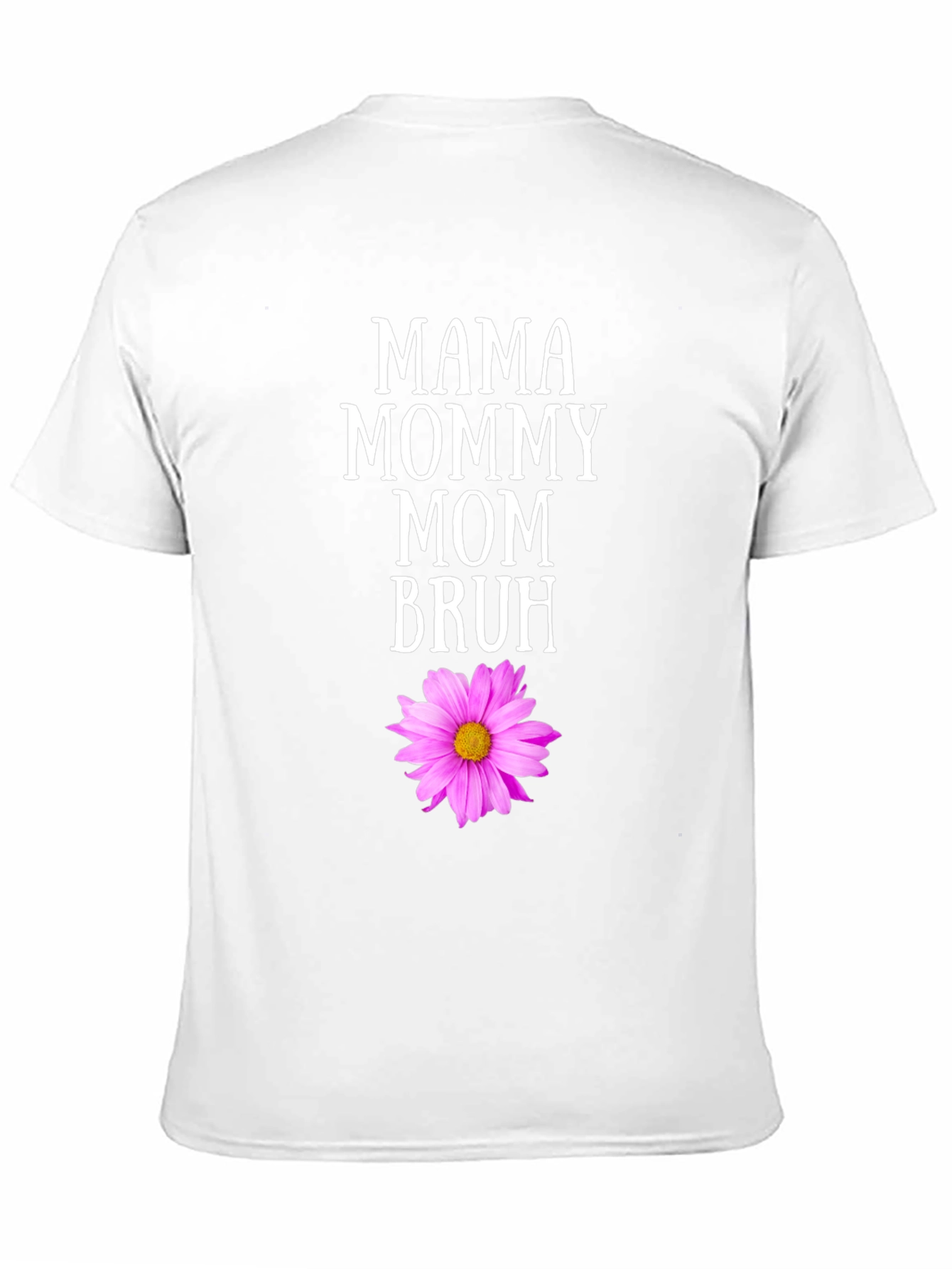 Black Mama Mommy Mom Bruh T-Shirt with Flower Graphic view 11