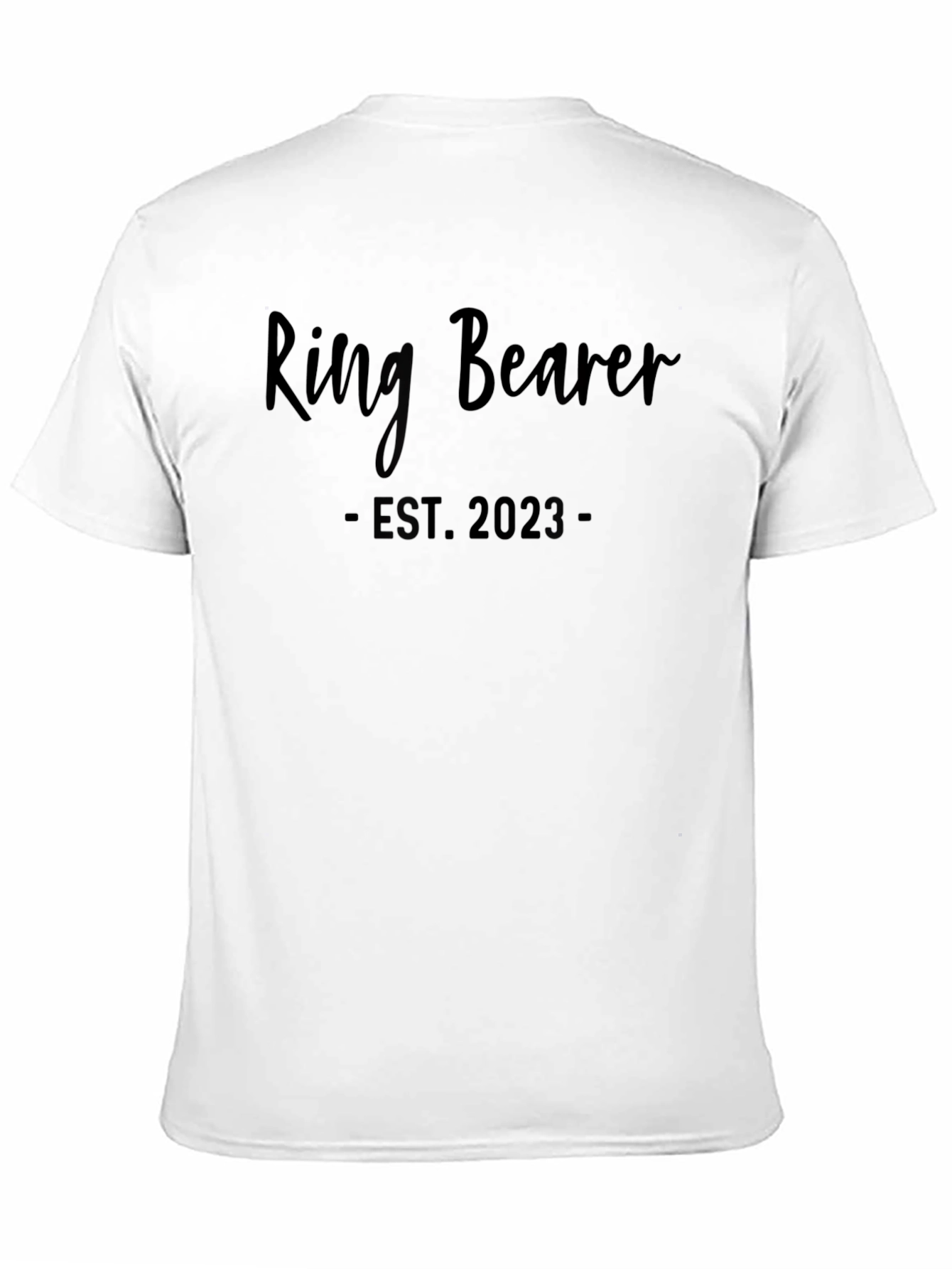 Black Ring Bearer Est. 2023 T-Shirt view 11