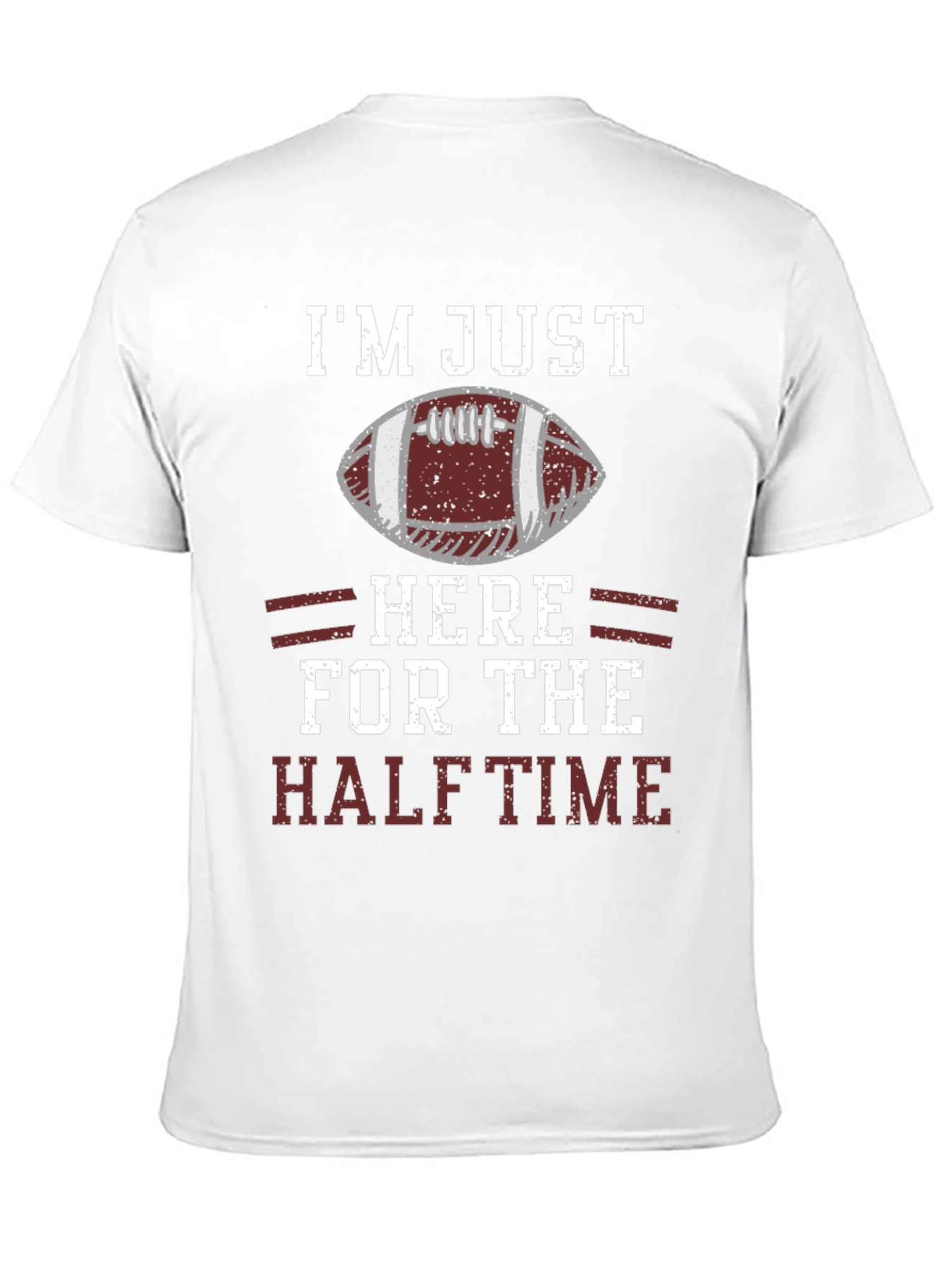 Black I'm Just Here for the Halftime Football T-Shirt view 11