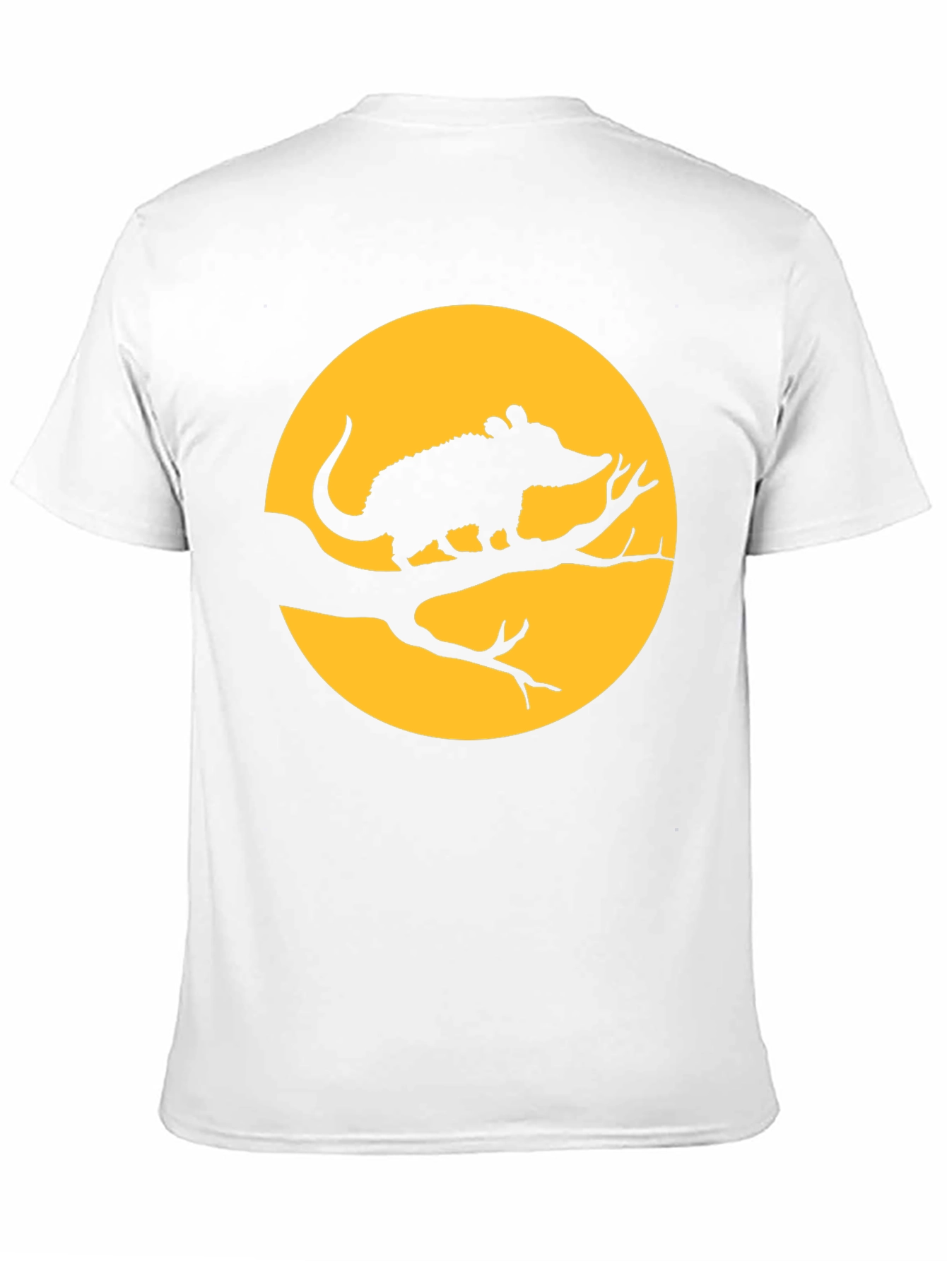 Black Opossum Moon Graphic Tee - Black Cotton T-Shirt view 11