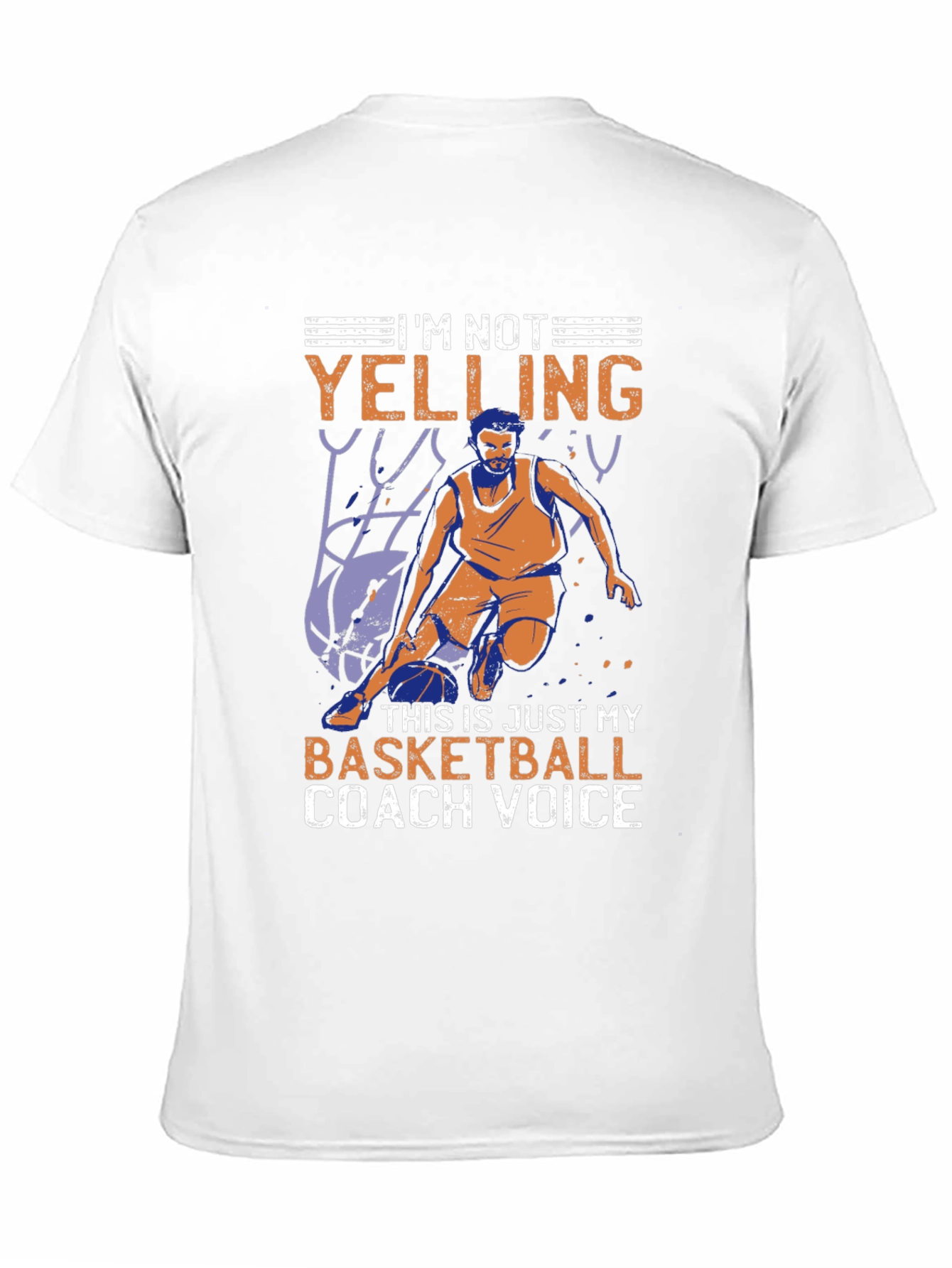 Black Basketball Coach Voice Graphic T-Shirt view 11