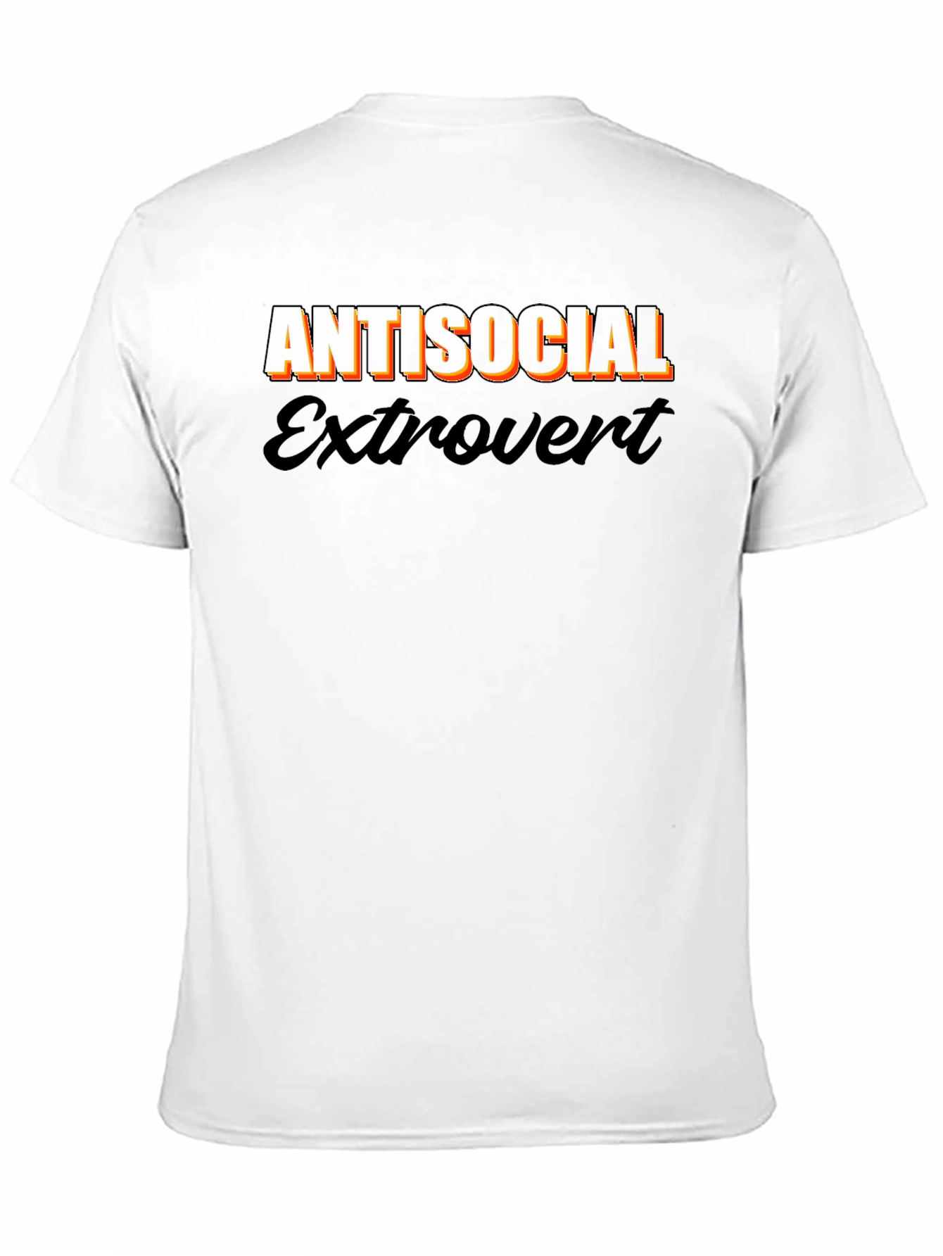 Black Antisocial Extrovert Graphic Tee view 11
