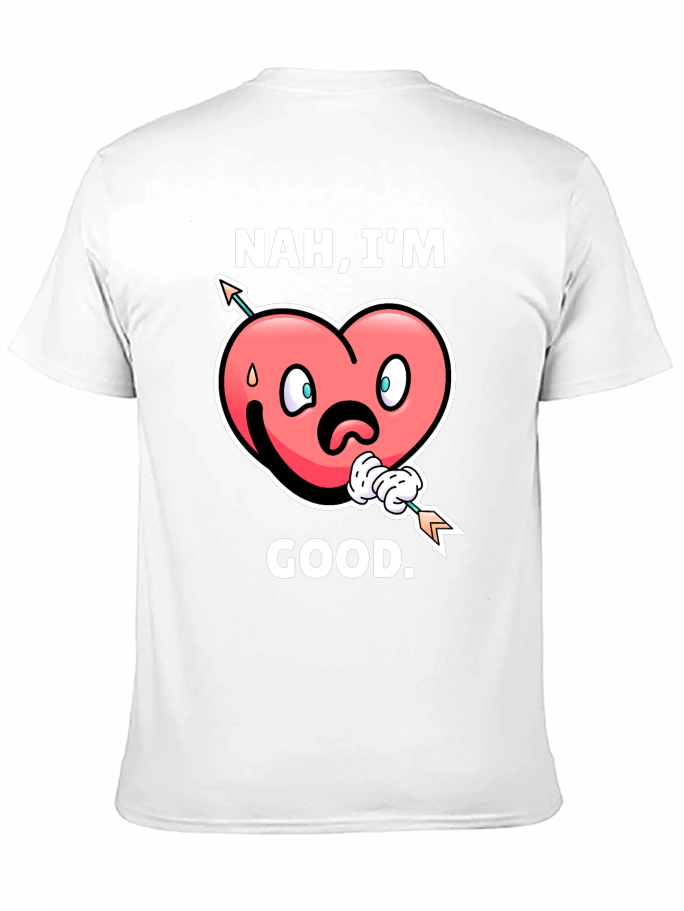 Black Nah, I'm Good! Valentine's Graphic T-Shirt view 11