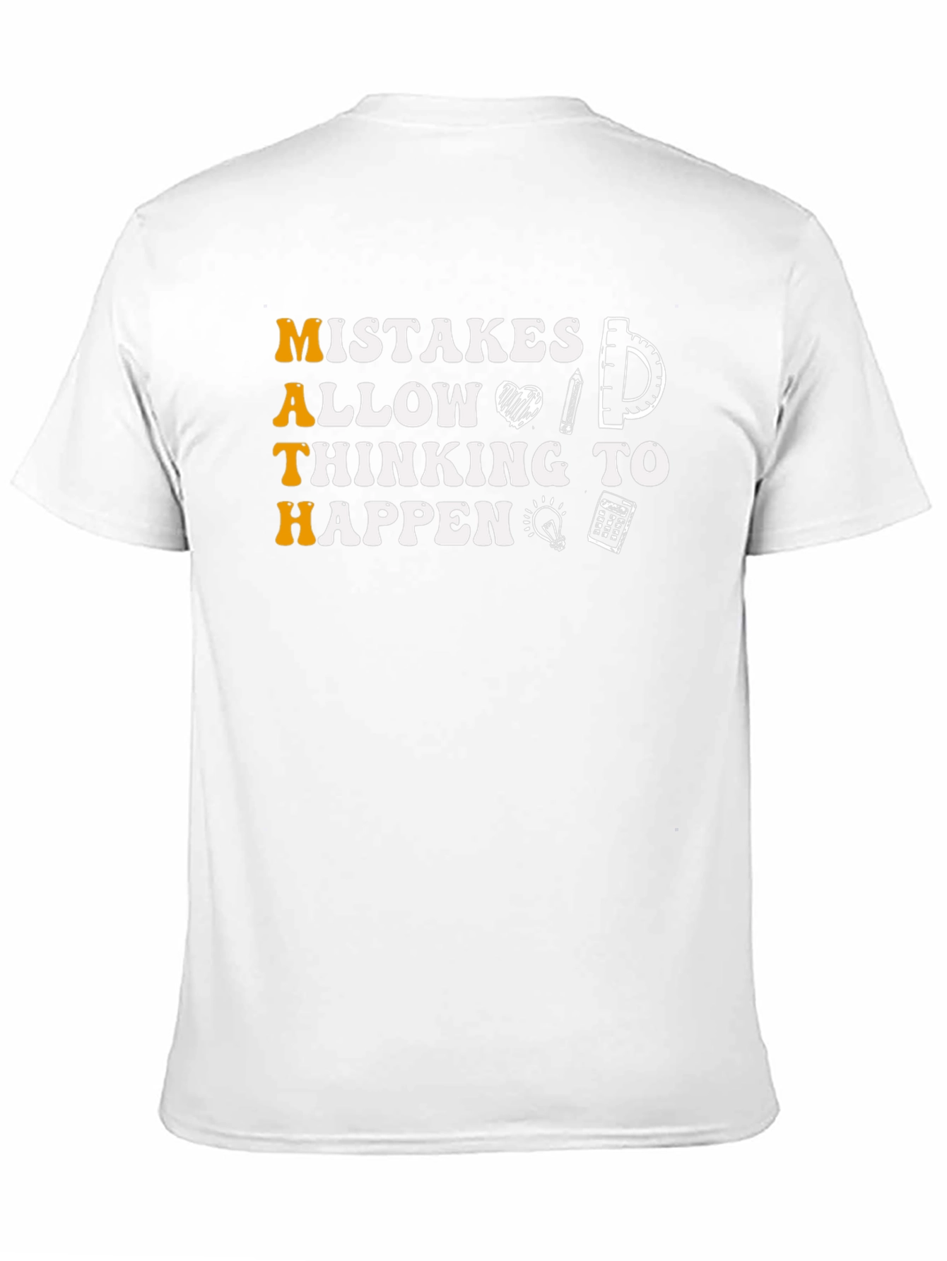Black Math Mistakes Allow Thinking To Happen Black T-Shirt view 11