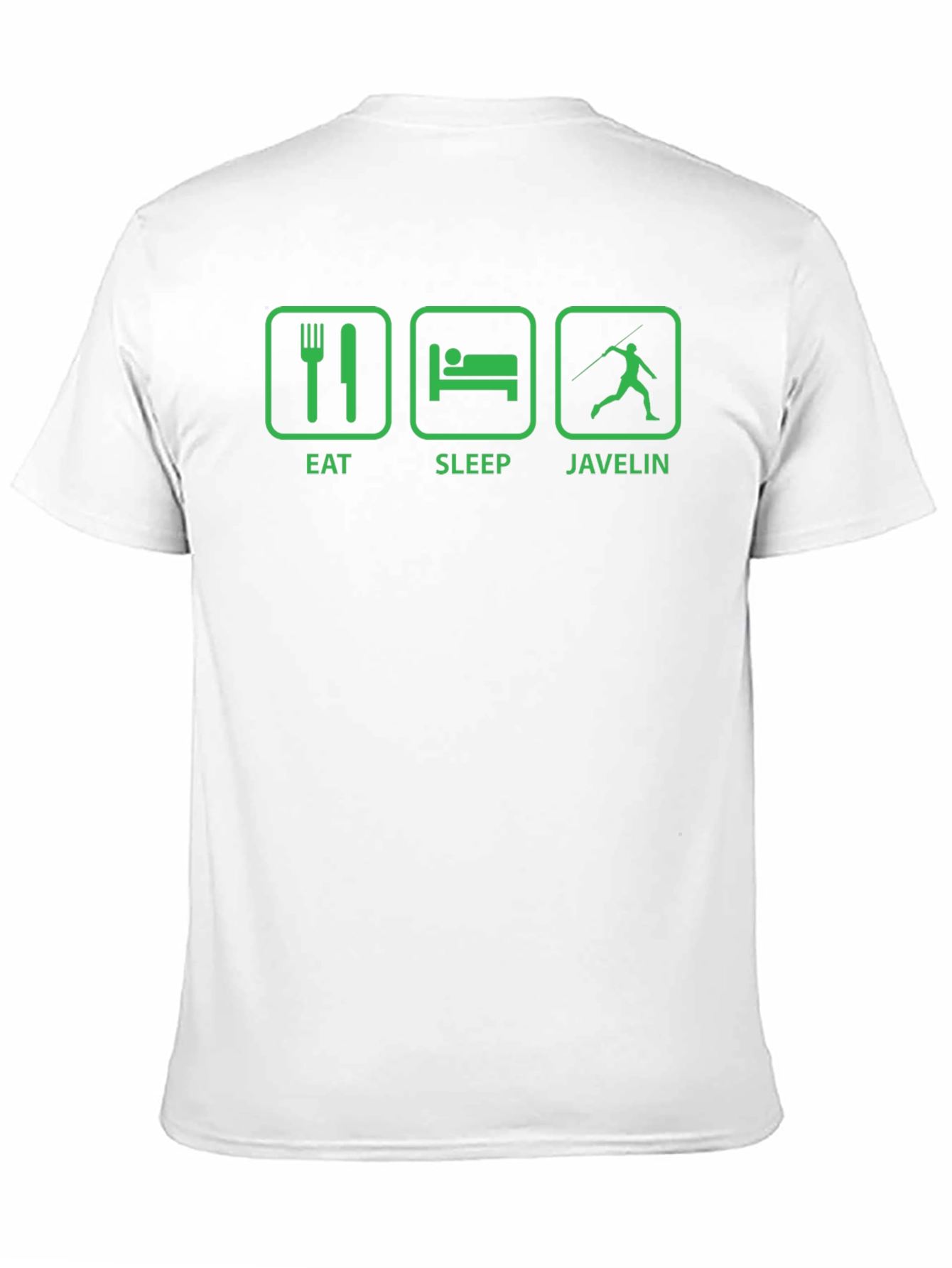 Black Eat Sleep Javelin Black T-Shirt - Throwing Sports Tee view 11