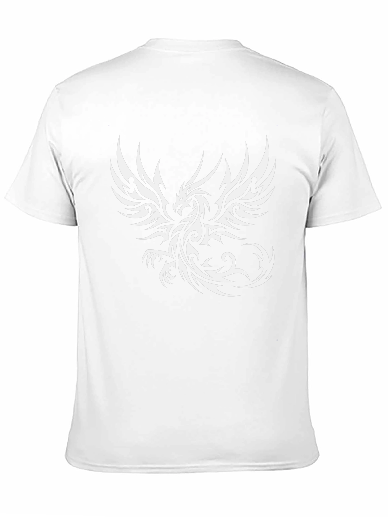 Black Phoenix Graphic Black T-Shirt - Bold Tribal Design view 11