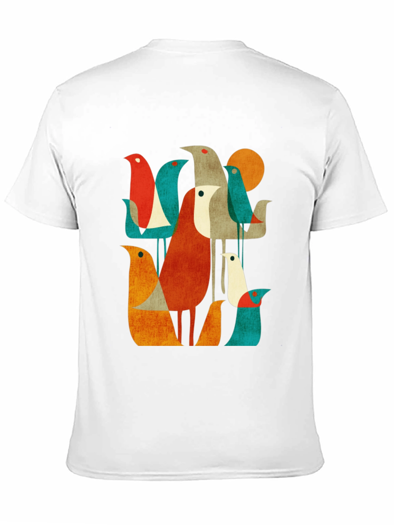Black Retro Bird Graphic T-Shirt view 11