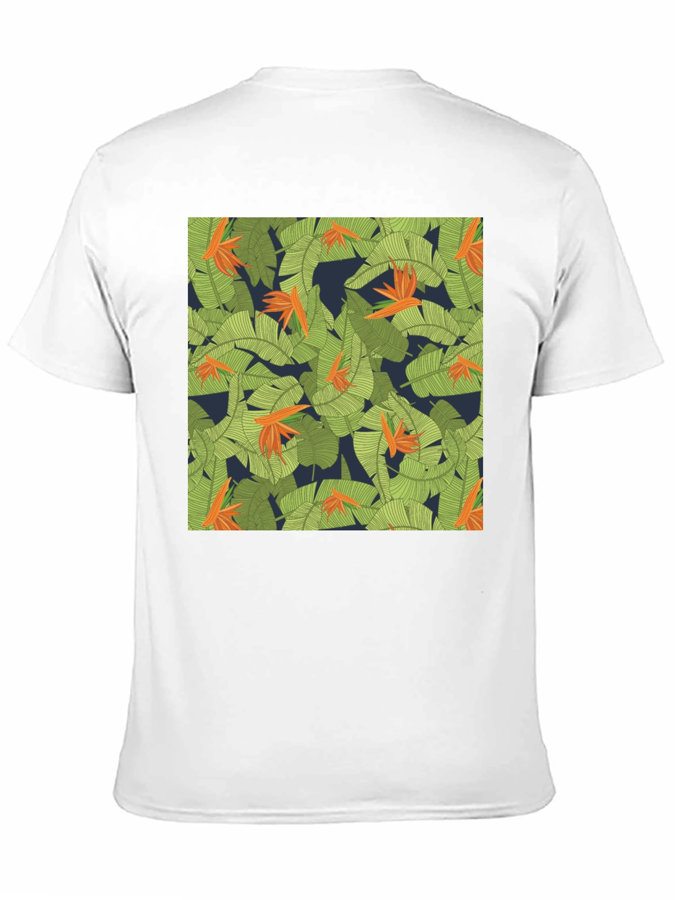 Black Tropical Floral Print T-Shirt view 11