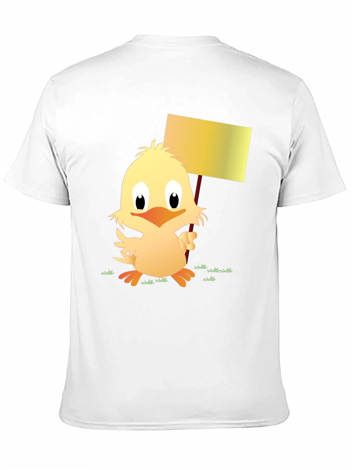 Black Cute Chick Holding Sign Black T-Shirt view 11