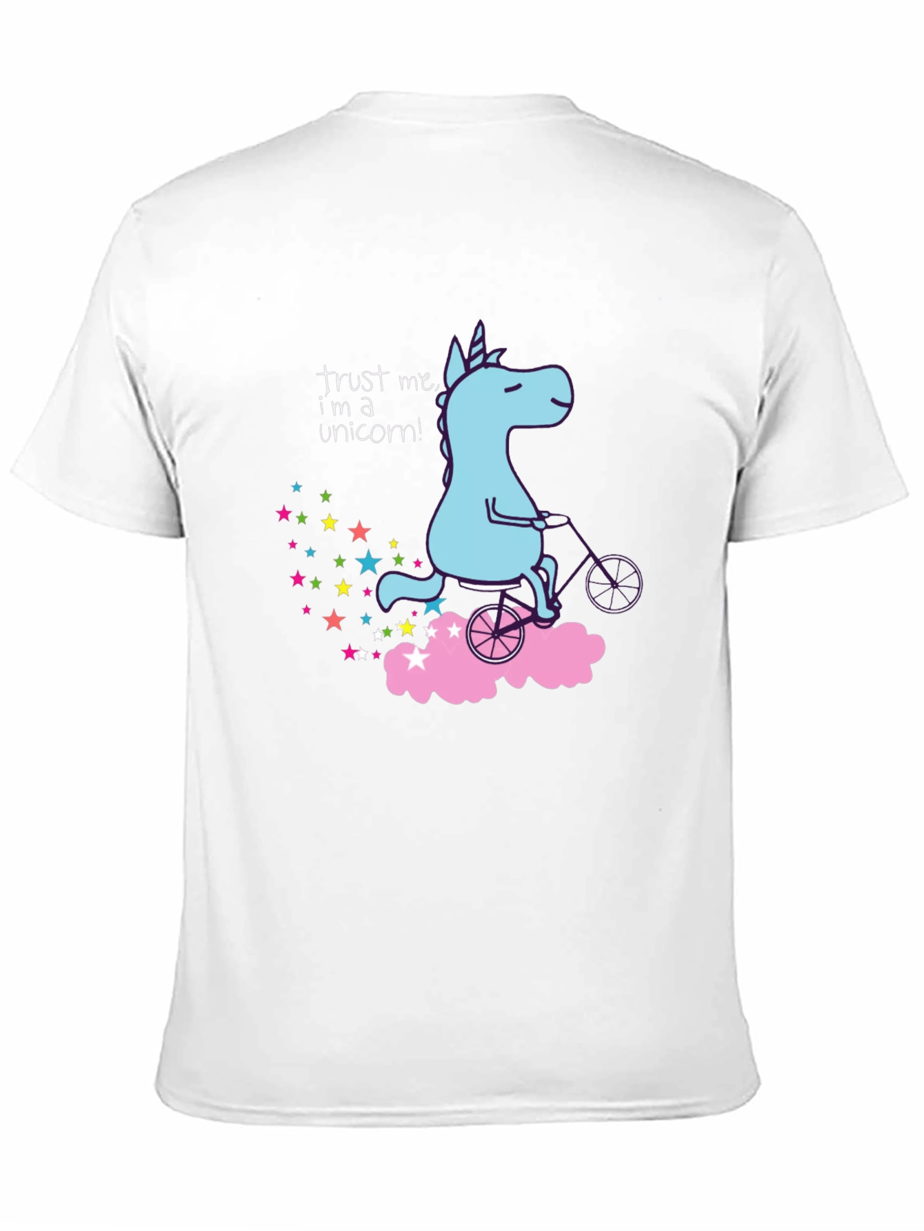 Black Unicorn on Bike Graphic Tee - Trust Me I'm a Unicorn! view 11