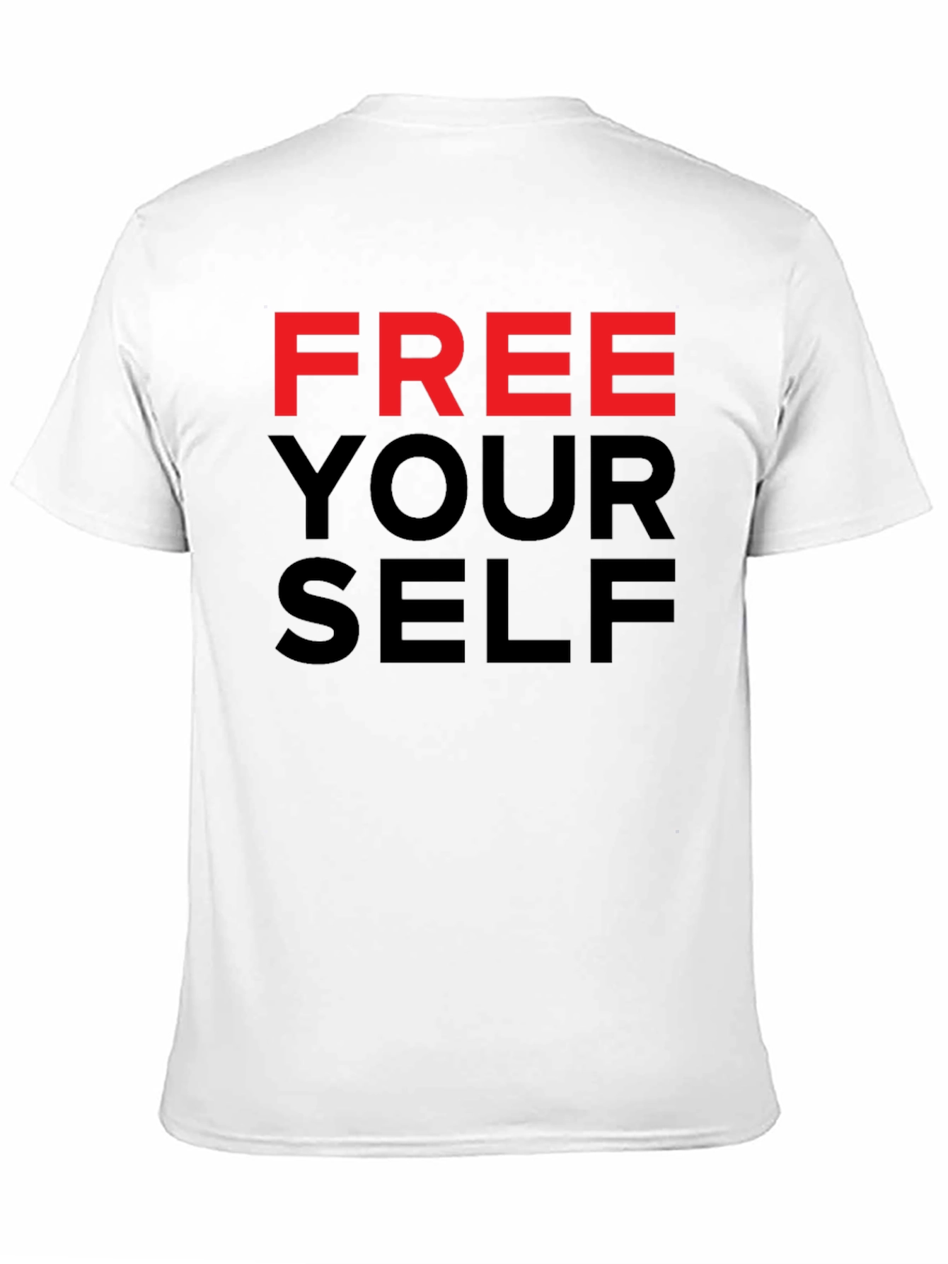 Black Free Yourself Graphic Tee - Bold Statement Shirt view 11