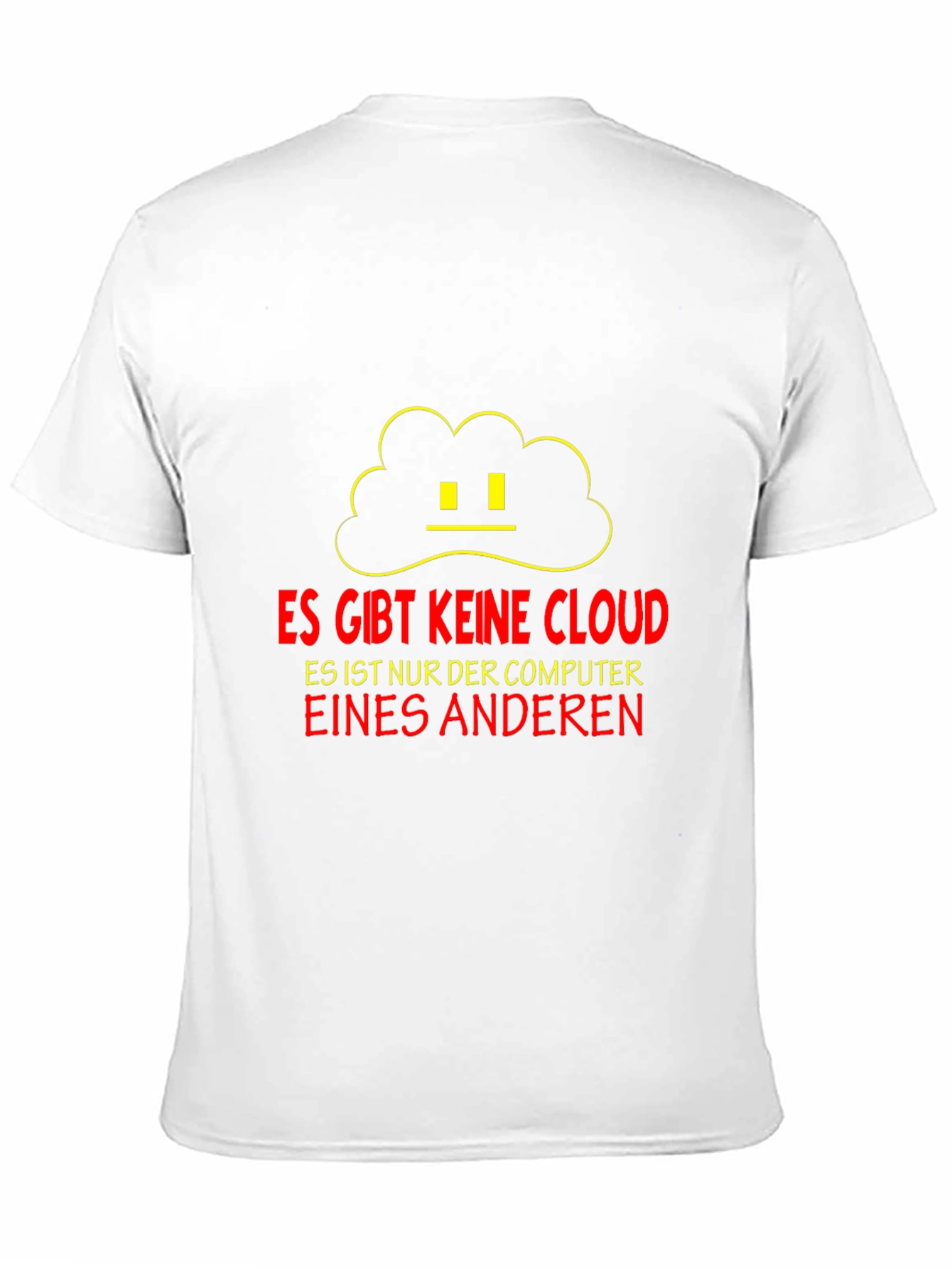 Black Funny Cloud Tech T-Shirt - No Cloud Just Another Computer view 11