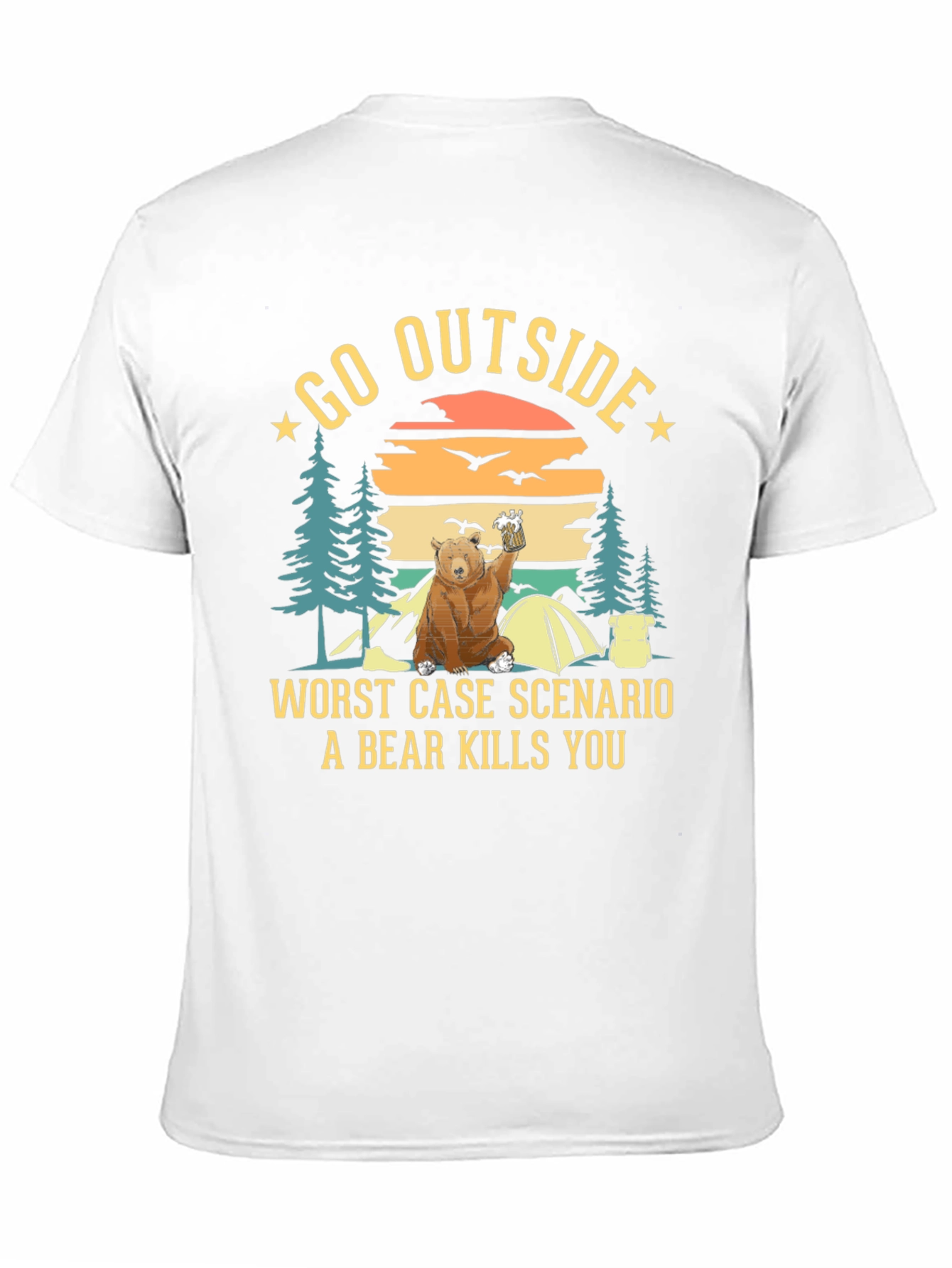 Black Go Outside Bear T-Shirt view 11