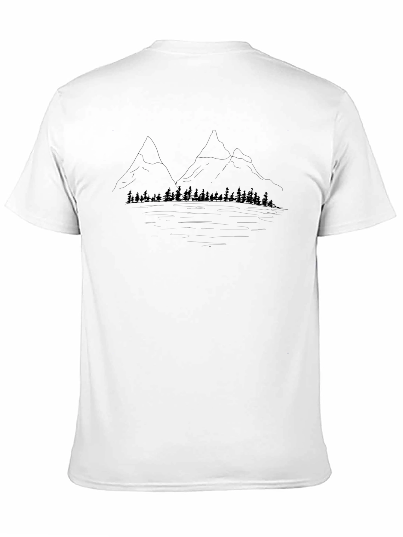 Black Mountain & Lake Graphic Tee - Black view 11