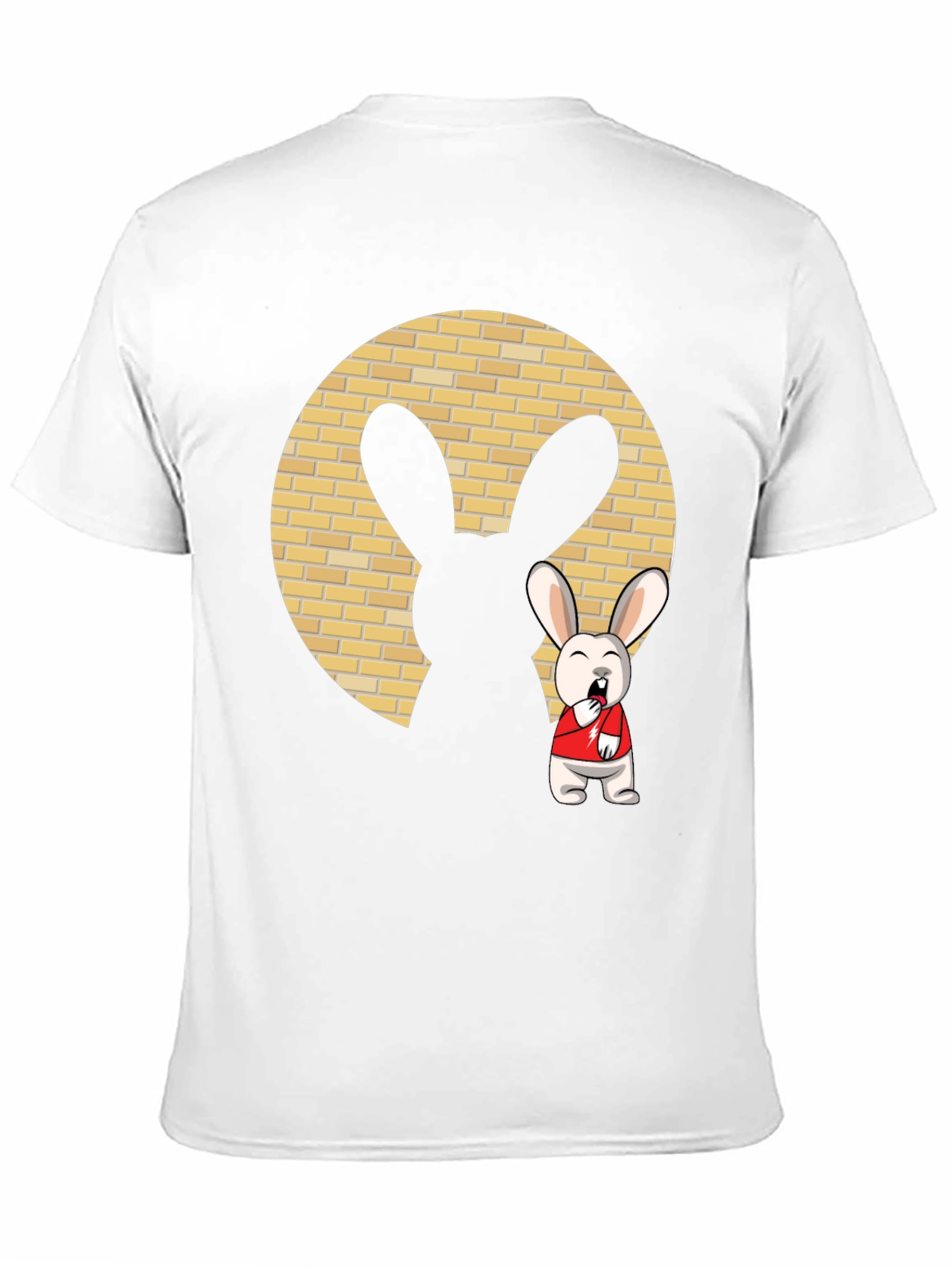 Black Cartoon Rabbit T-Shirt view 11