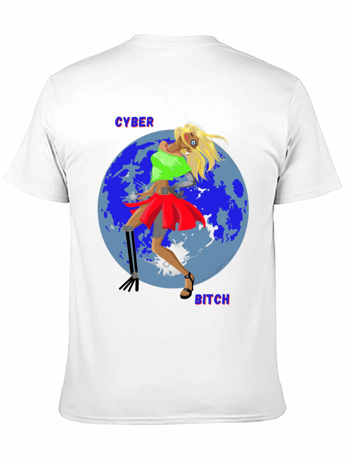 Black Cyber Bitch T-Shirt - Unique Graphic Tee view 11