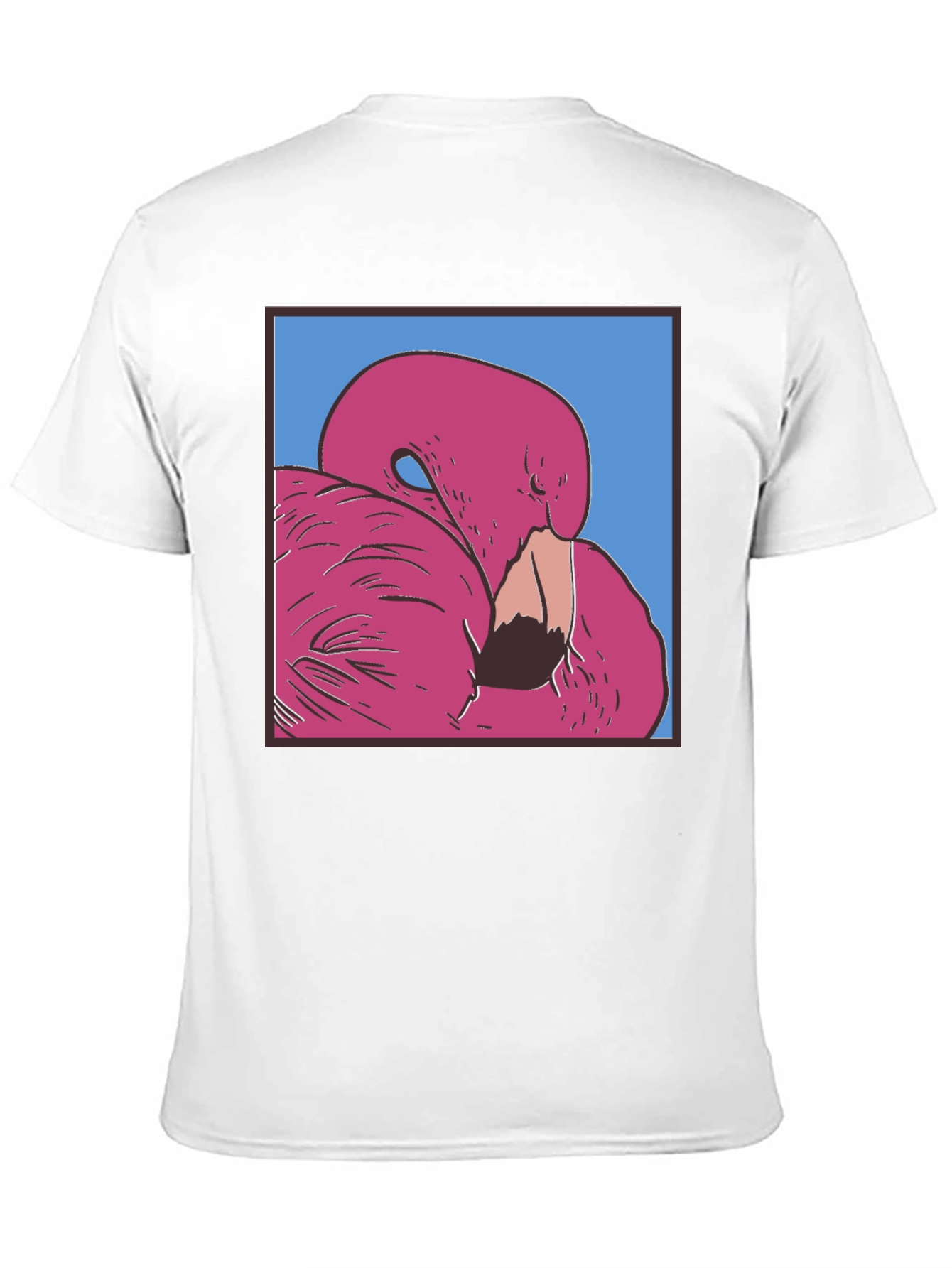 Black Pink Flamingo Graphic Black T-Shirt view 11
