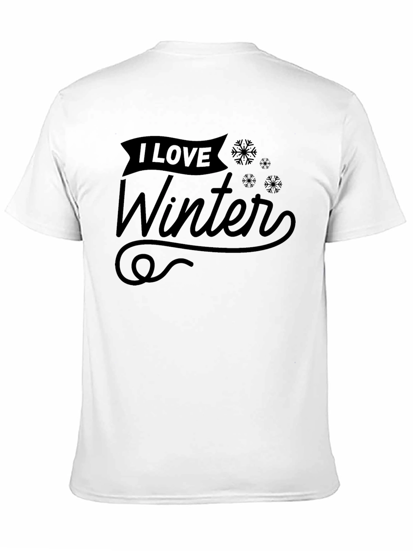 Black I Love Winter Graphic Tee - Stylish Holiday Apparel view 11