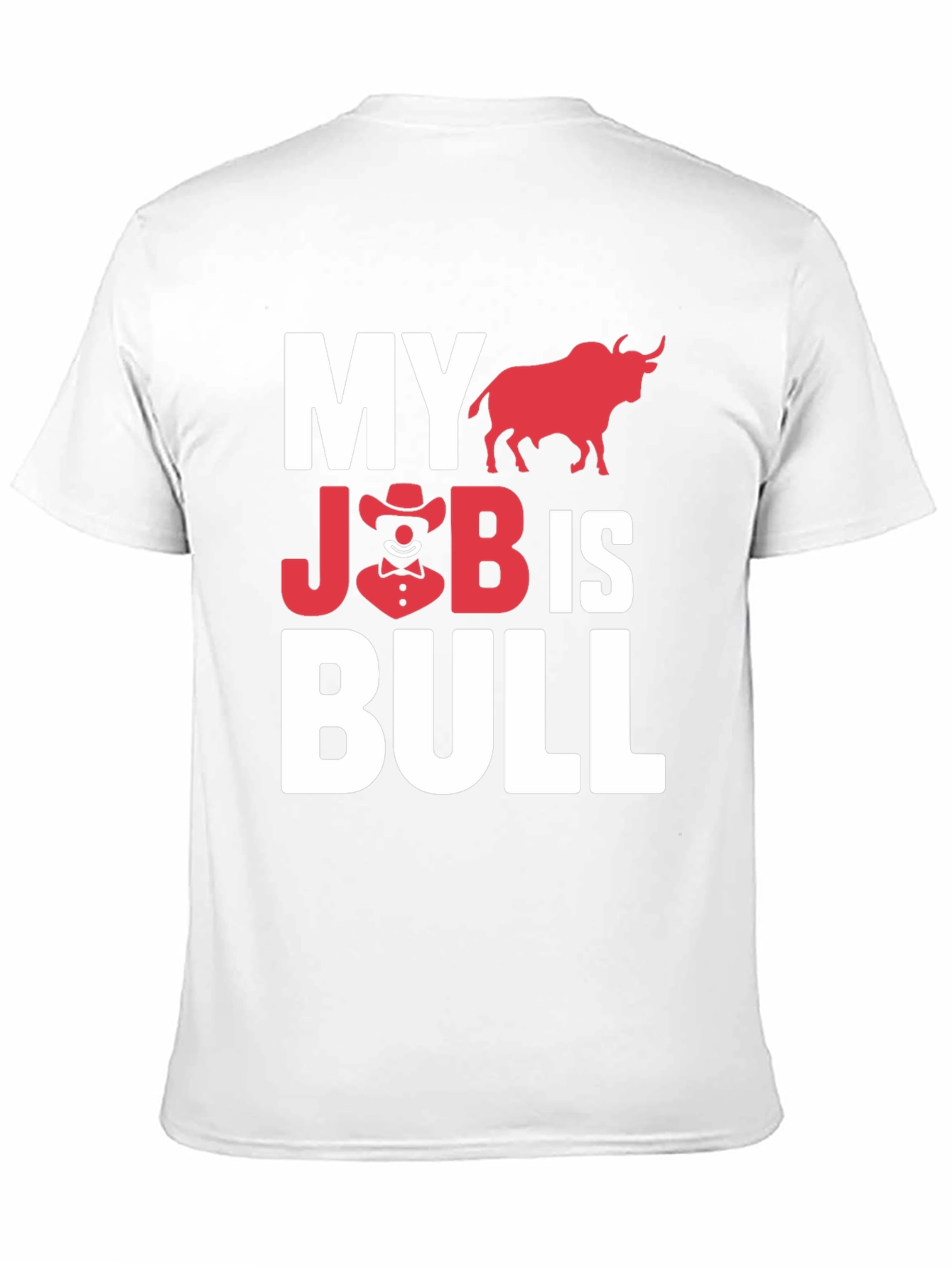 Black My Job is Bull Funny Graphic T-Shirt view 11