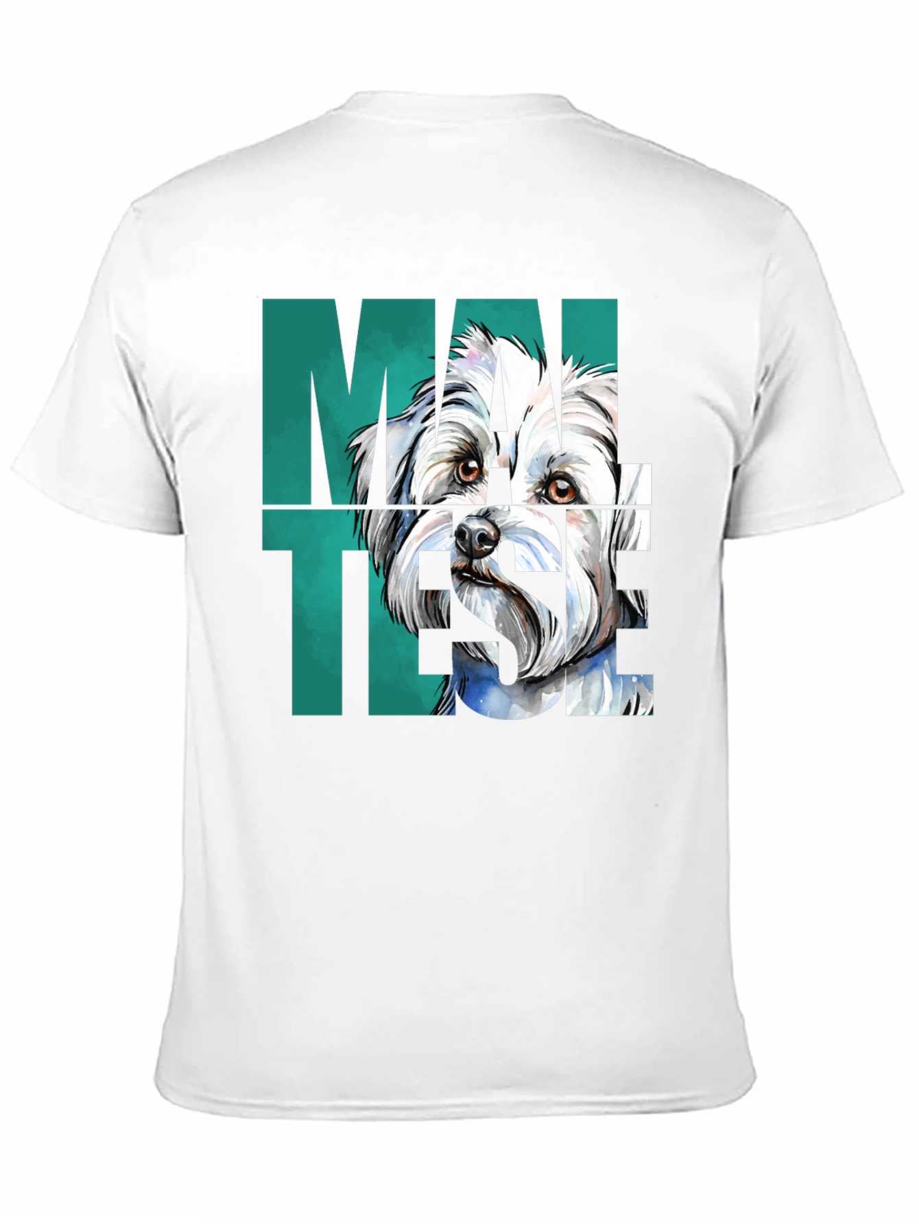 Black Maltese Dog Graphic Print T-Shirt - Cool Dog Lover Tee view 11