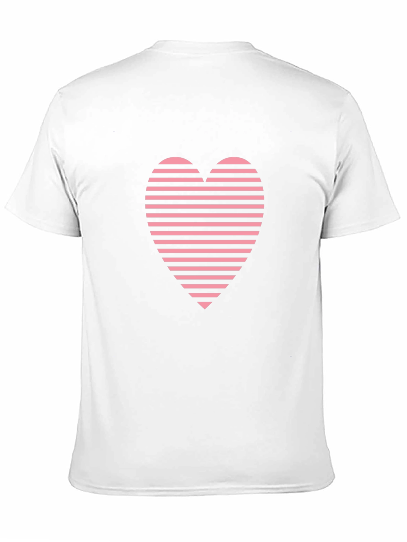 Black Striped Heart Graphic Tee - Casual Black T-Shirt view 11
