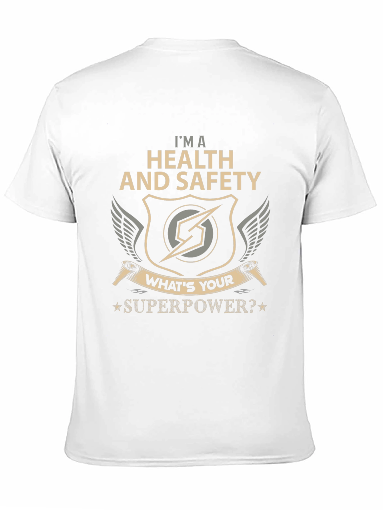 Black Health and Safety Superpower T-Shirt - Black view 11