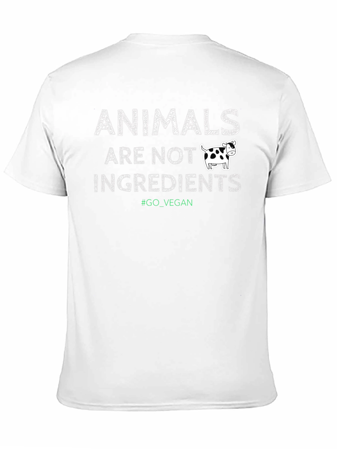 Black Vegan T-Shirt: Animals Are Not Ingredients! view 11