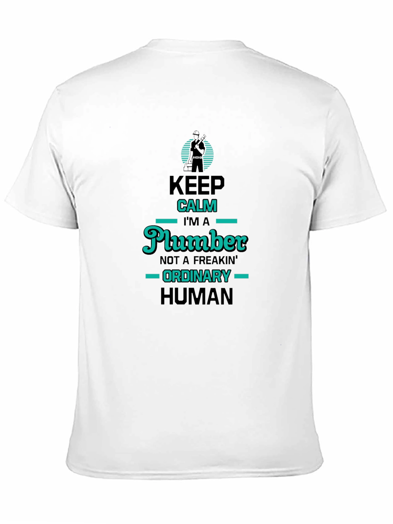 Black Keep Calm Plumber T-Shirt: Unique & Funny Design view 11