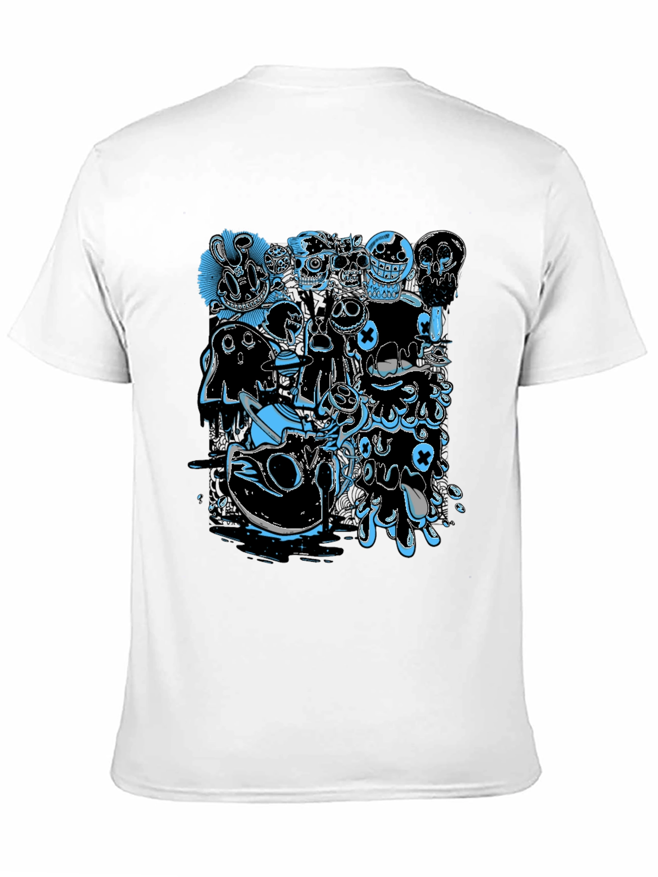Black Unique Graphic Print Black T-Shirt view 11