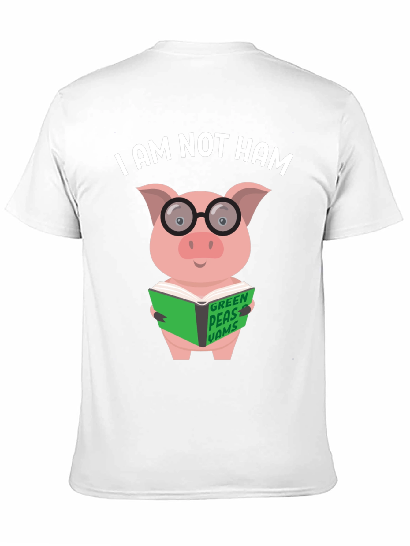 Black I Am Not Ham - Pig Reading Book T-Shirt view 11