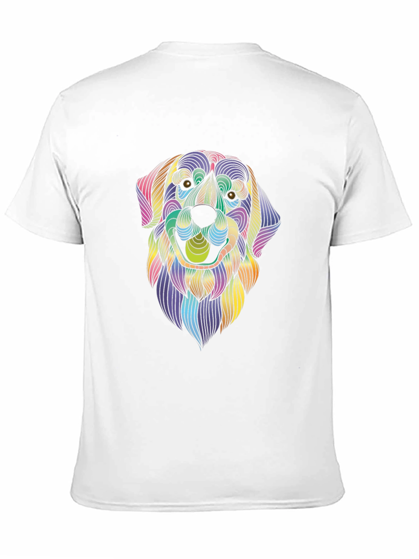 Black Colorful Dog Graphic T-Shirt view 11