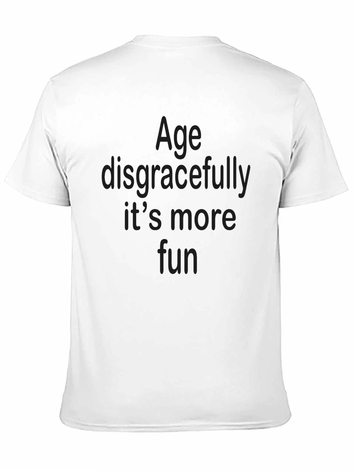 Black Age Disgracefully T-Shirt - Black view 11